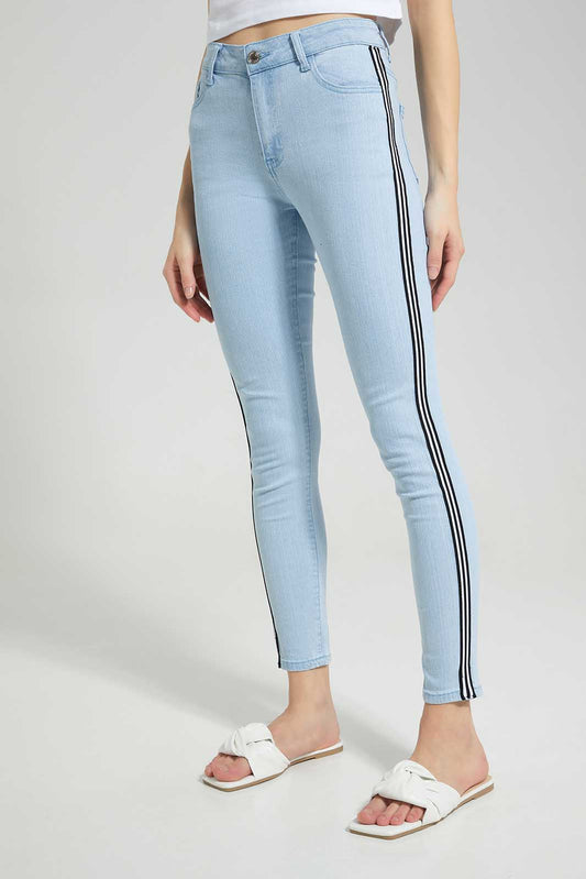 Redtag-Pale-Blue-Denim-With-Side-Taping-Category:Jeans,-Colour:Blue,-Deals:New-In,-Filter:Women's-Clothing,-LDC,-LDC-Jeans,-New-In-LDC-APL,-Non-Sale,-Section:Women,-W22A-Women's-