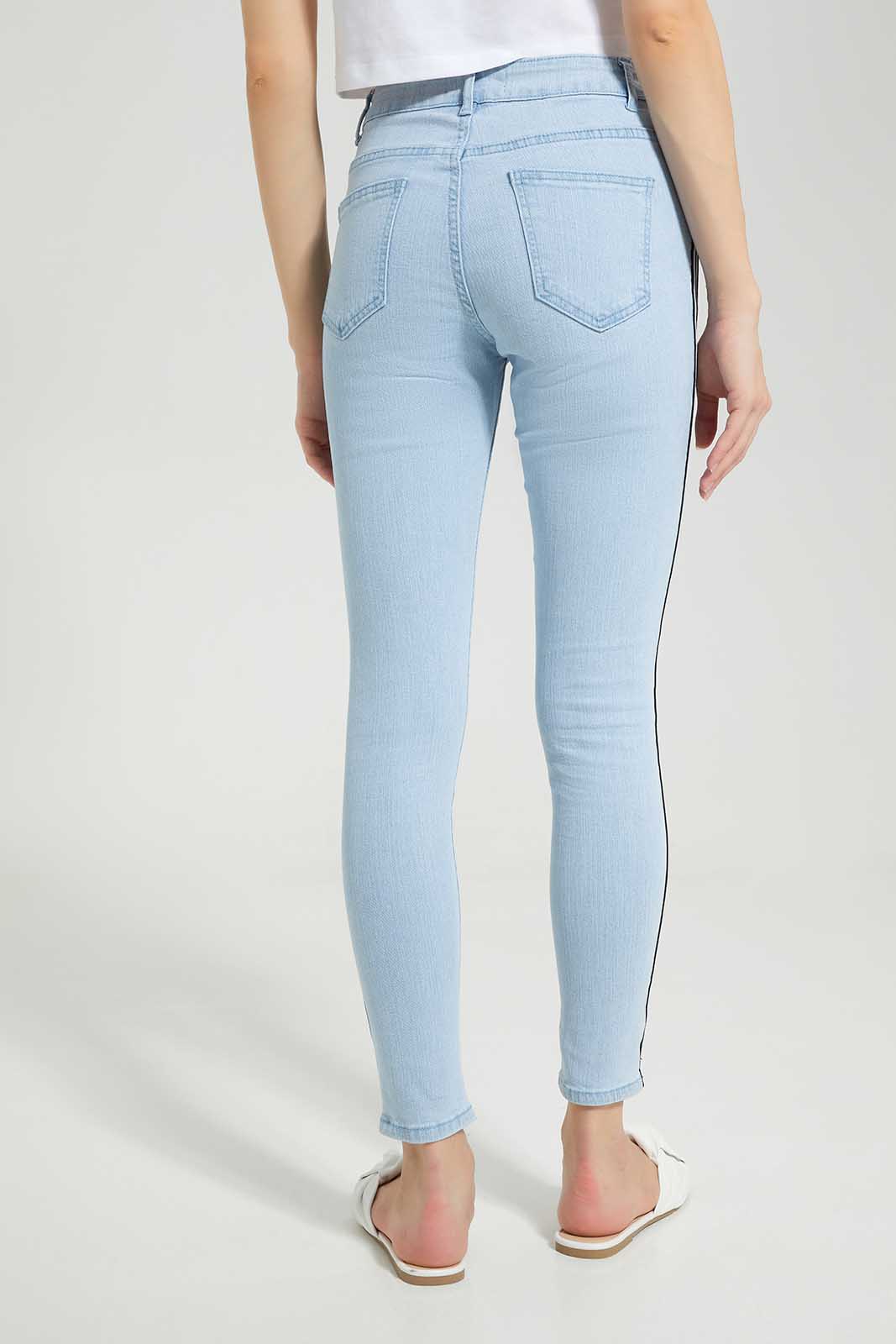 Redtag-Pale-Blue-Denim-With-Side-Taping-Category:Jeans,-Colour:Blue,-Deals:New-In,-Filter:Women's-Clothing,-LDC,-LDC-Jeans,-New-In-LDC-APL,-Non-Sale,-Section:Women,-W22A-Women's-