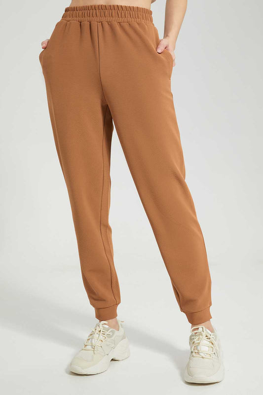 Redtag-Sand-Jogger-Category:Trousers,-Colour:Sand,-Deals:New-In,-Filter:Women's-Clothing,-LDC,-LDC-Trousers,-New-In-LDC-APL,-Non-Sale,-Section:Women,-TBL,-W22A-Women's-
