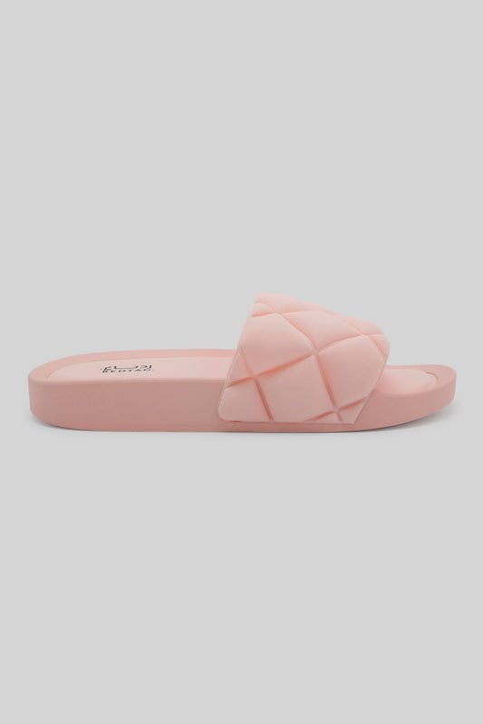 Redtag-Pink-Quilt-Slide-Category:Flip-Flops,-Colour:Pink,-Deals:New-In,-Filter:Women's-Footwear,-New-In-Women-FOO,-Non-Sale,-Section:Women,-W22B,-Women-Flip-Flops-Women's-