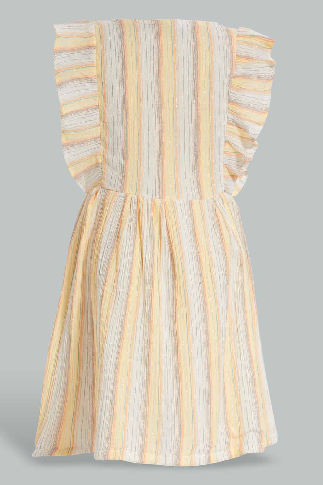 Redtag-Assorted-Stripe-Lurex-Dress-Category:Dresses,-Colour:Assorted,-Deals:New-In,-Filter:Girls-(2-to-8-Yrs),-GIR-Dresses,-New-In-GIR-APL,-Non-Sale,-Section:Girls-(0-to-14Yrs),-W22O-Girls-2 to 8 Years