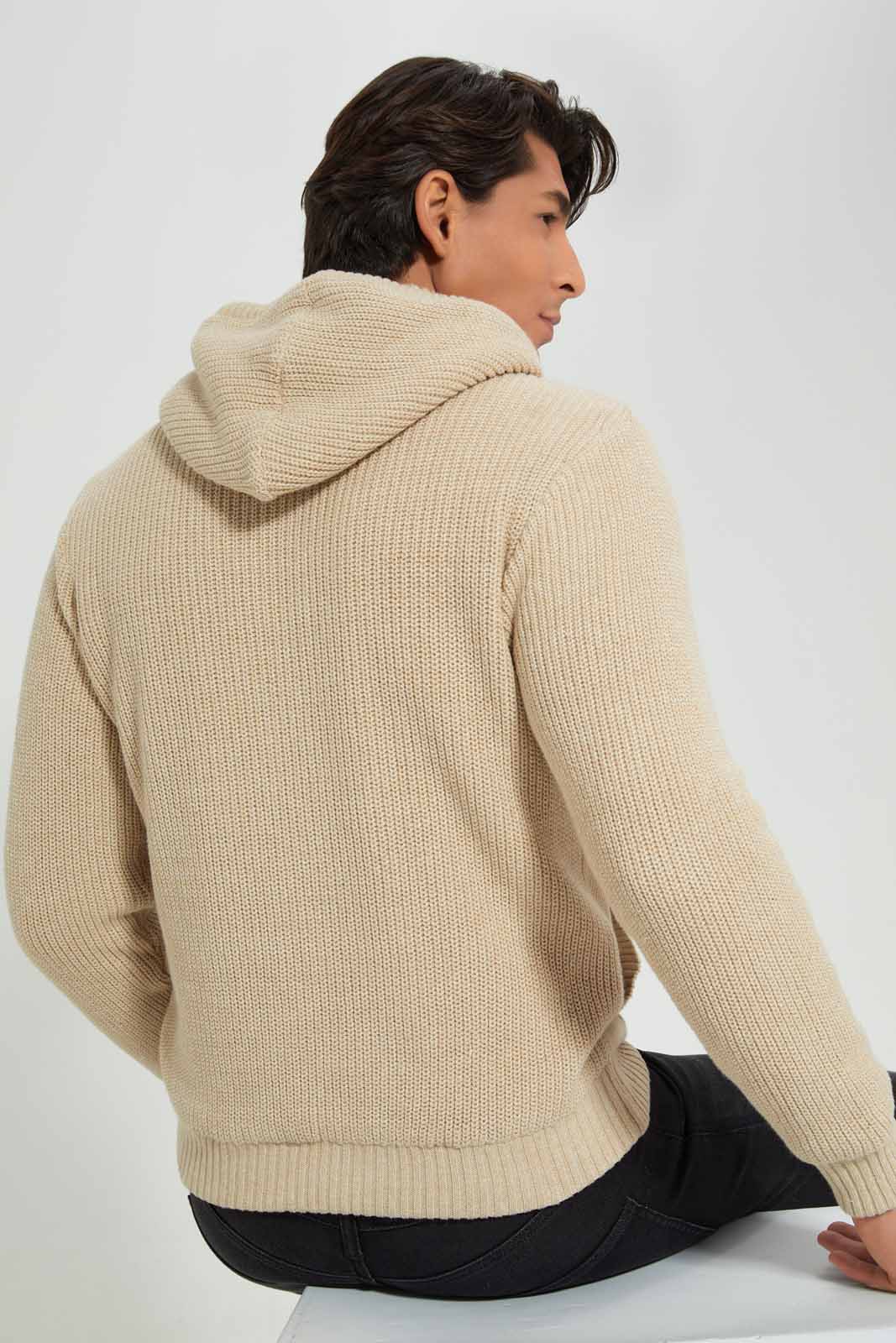 Redtag-Beige-Zip-Through-Sweater-With-Sherpa-Lining-Category:Cardigans,-Colour:Beige,-Deals:New-In,-EHW,-Filter:Men's-Clothing,-Men-Cardigans,-New-In-Men-APL,-Non-Sale,-Section:Men,-W22B-Men's-