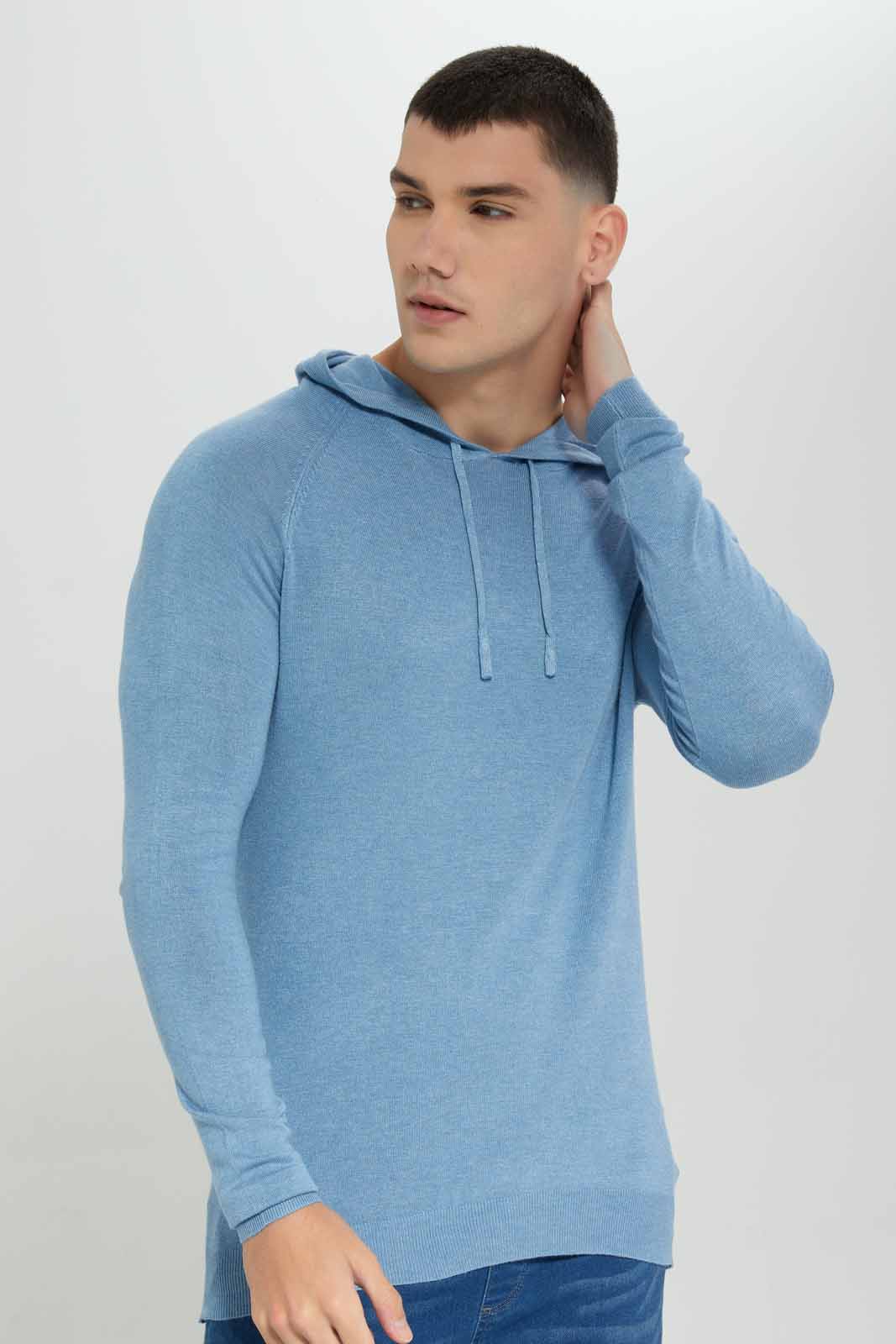Redtag-Blue-Knitwear-Hoody-Category:Cardigans,-Colour:Blue,-Deals:New-In,-Filter:Men's-Clothing,-Men-Cardigans,-New-In-Men-APL,-Non-Sale,-Section:Men,-TBL,-W22B-Men's-