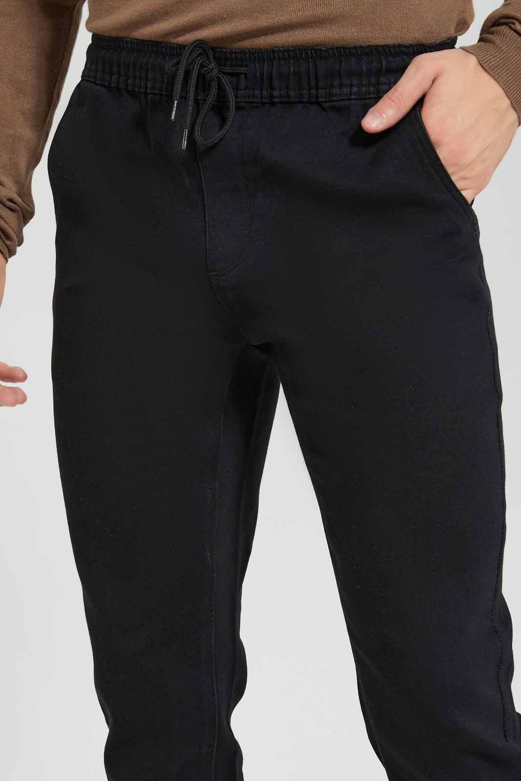 Redtag-Black-Knit-Denim-Pull-Ons-Category:Jeans,-Colour:Black,-Deals:New-In,-Filter:Men's-Clothing,-Men-Jeans,-New-In-Men-APL,-Non-Sale,-Section:Men,-TBL,-W22B-Men's-