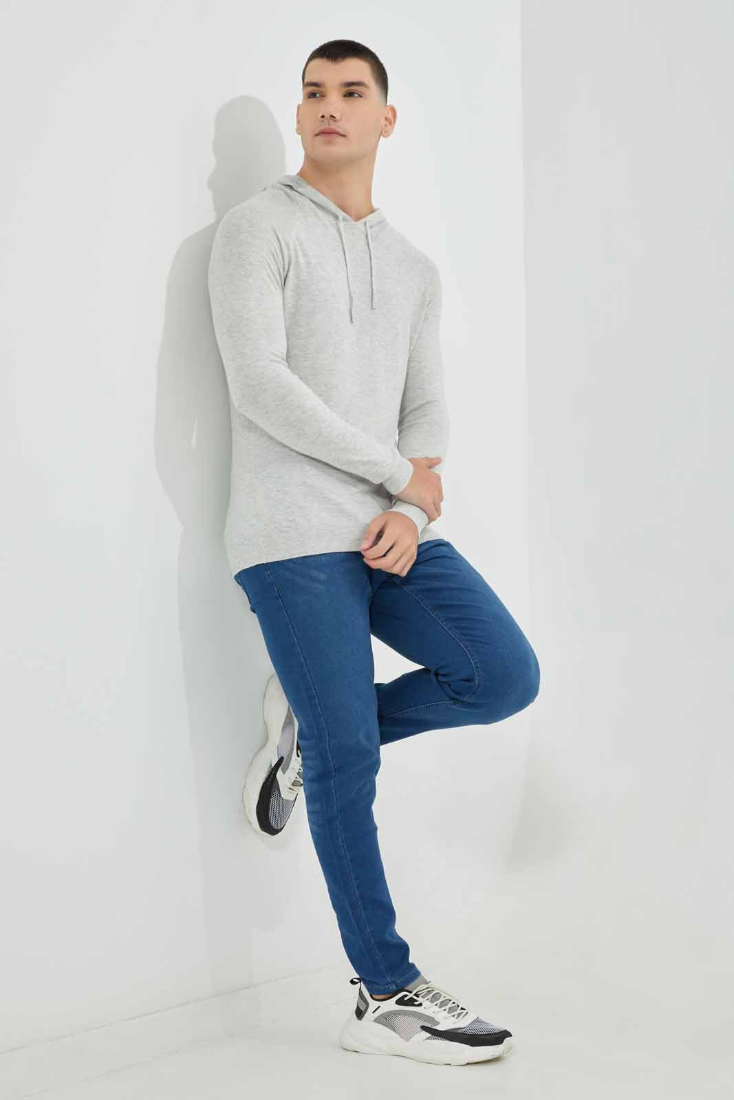 Redtag-Grey-Knitwear-Hoody-Category:Cardigans,-Colour:Grey,-Deals:New-In,-Filter:Men's-Clothing,-Men-Cardigans,-New-In-Men-APL,-Non-Sale,-Section:Men,-TBL,-W22B-Men's-