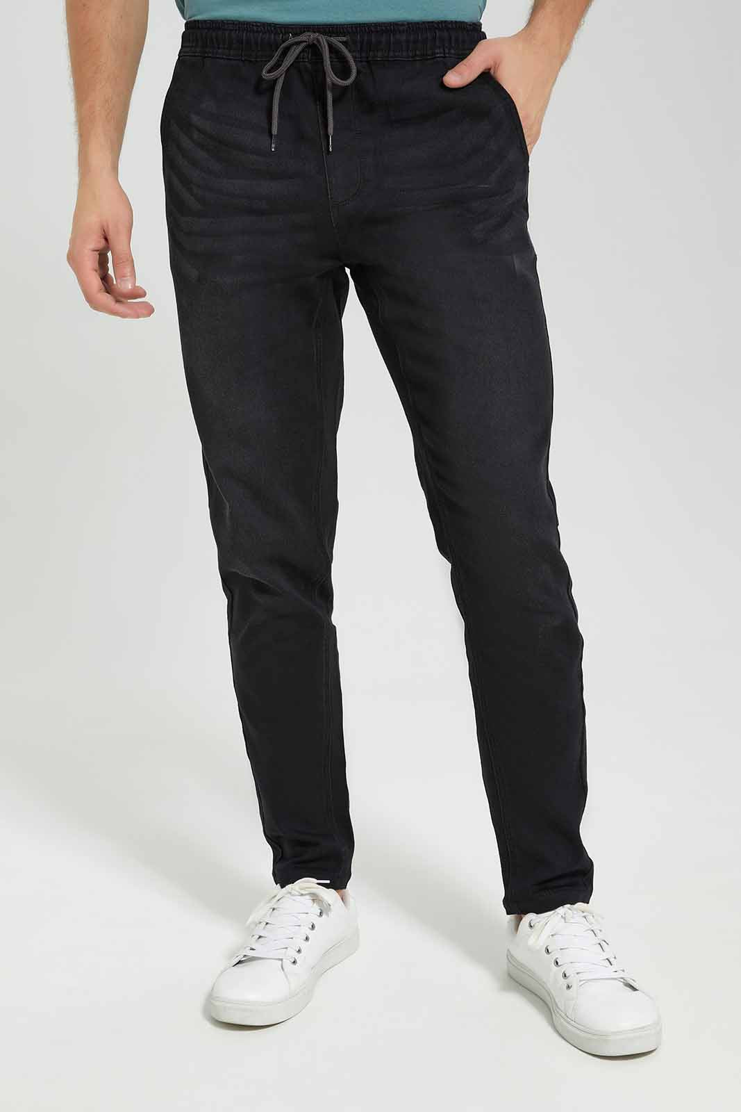 Redtag-Grey-Knit-Denim-Pull-Ons-Category:Jeans,-Colour:Grey,-Deals:New-In,-Filter:Men's-Clothing,-Men-Jeans,-New-In-Men-APL,-Non-Sale,-Section:Men,-TBL,-W22B-Men's-