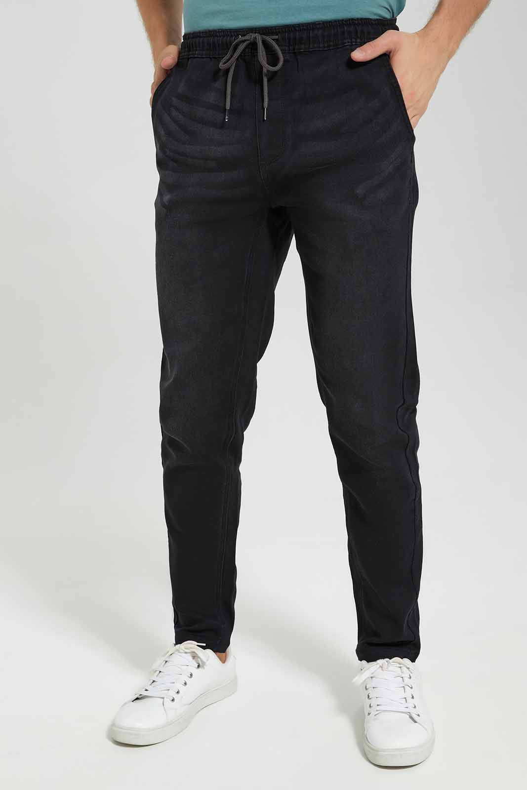 Redtag-Grey-Knit-Denim-Pull-Ons-Category:Jeans,-Colour:Grey,-Deals:New-In,-Filter:Men's-Clothing,-Men-Jeans,-New-In-Men-APL,-Non-Sale,-Section:Men,-TBL,-W22B-Men's-