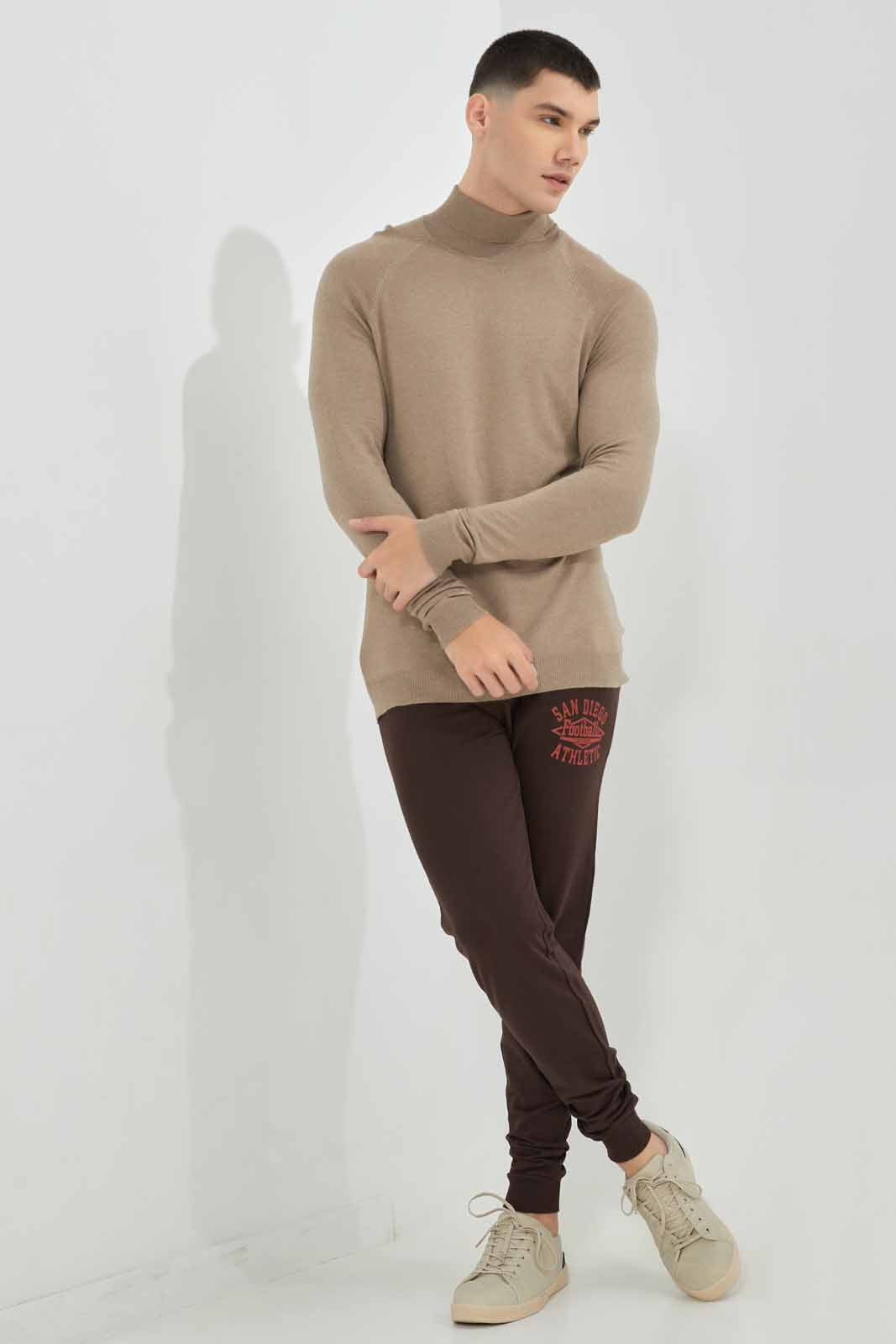 Redtag-Brown-Knitwear-Highneck-Category:Cardigans,-Colour:Brown,-Deals:New-In,-Filter:Men's-Clothing,-Men-Cardigans,-New-In-Men-APL,-Non-Sale,-Section:Men,-TBL,-W22B-Men's-
