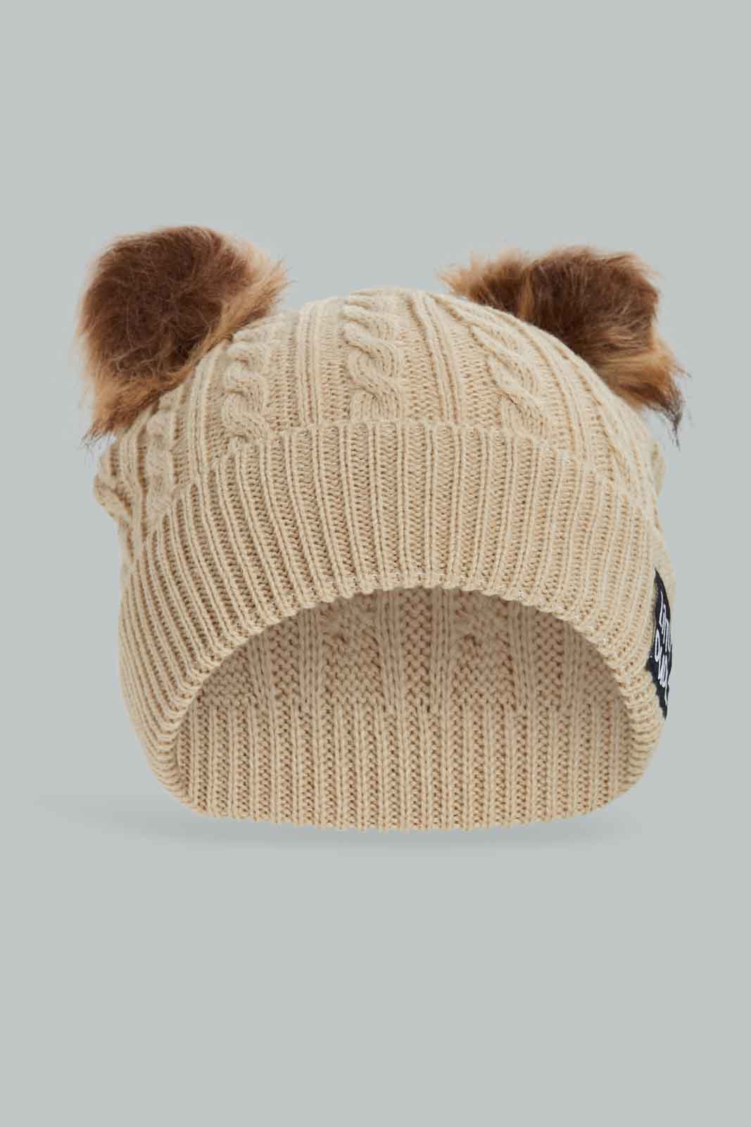 Redtag-Assorted-Red-And-Biege-Knitted-Cap-Set-Of-2-BOY-Knitted-Accessories,-Category:Knitted-Accessories,-Colour:Assorted,-Dept:Boys,-Filter:Boys-Accessories,-New-In,-New-In-BOY-ACC,-Non-Sale,-Section:Boys-(0-to-14Yrs),-W22B-Boys-