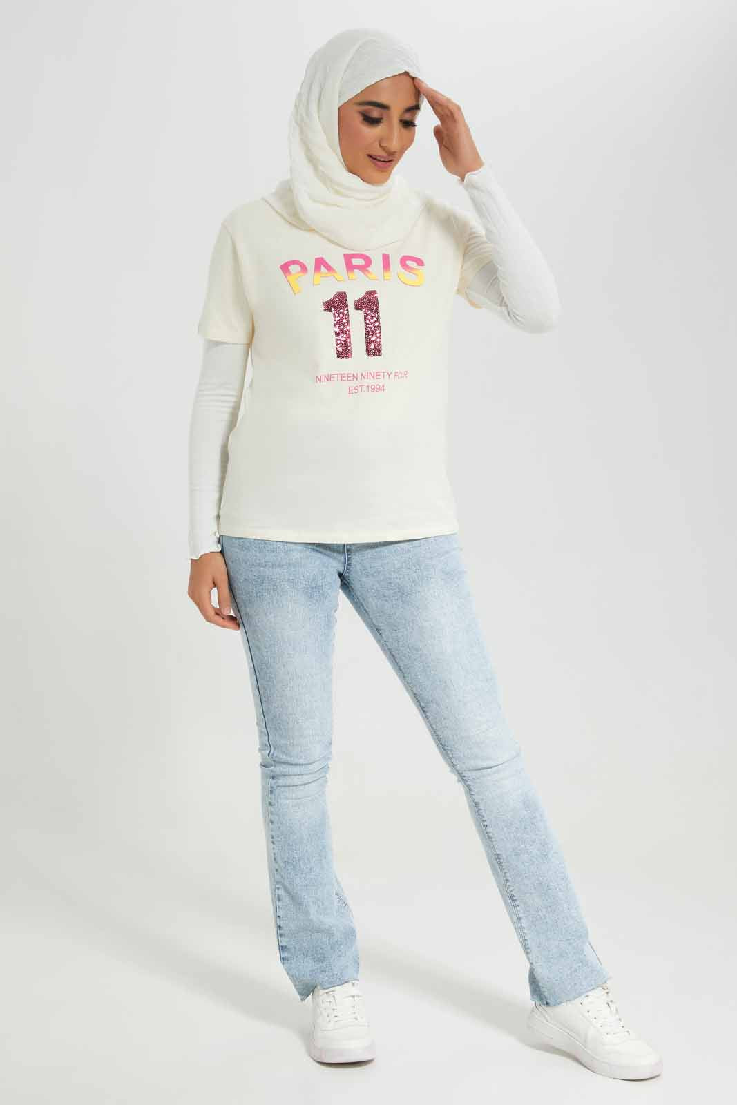 Redtag-White-Graphic-Printed-Tee-Category:T-Shirts,-Colour:White,-Deals:2-For-90,-Deals:New-In,-Filter:Women's-Clothing,-LMC,-New-In-Women-APL,-Section:Women,-W22A,-Women-T-Shirts--