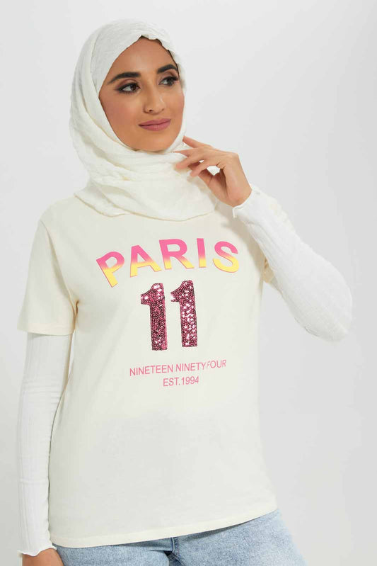 Redtag-White-Graphic-Printed-Tee-Category:T-Shirts,-Colour:White,-Deals:2-For-90,-Deals:New-In,-Filter:Women's-Clothing,-LMC,-New-In-Women-APL,-Section:Women,-W22A,-Women-T-Shirts--