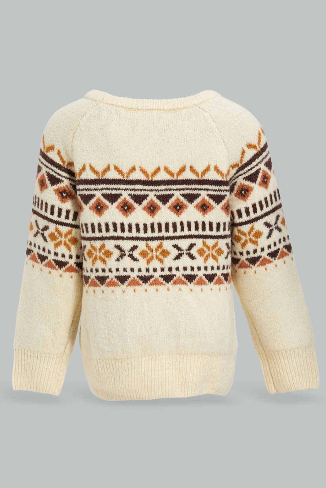 Redtag-Brown-Fairisle-Pullover-Category:Pullovers,-Colour:Brown,-Deals:New-In,-EHW,-Filter:Infant-Boys-(3-to-24-Mths),-INB-Pullovers,-New-In-INB-APL,-Non-Sale,-Section:Boys-(0-to-14Yrs),-W22B-Infant-Boys-3 to 24 Months