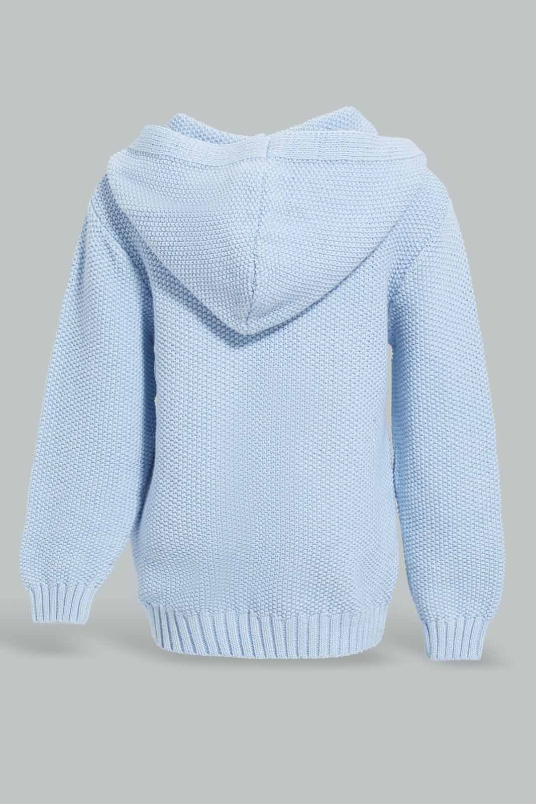 Redtag-Blue-Hooded-Palin-Cable-Pullover-Category:Pullovers,-Colour:Blue,-Deals:New-In,-EHW,-Filter:Infant-Boys-(3-to-24-Mths),-INB-Pullovers,-New-In-INB-APL,-Non-Sale,-Section:Boys-(0-to-14Yrs),-W22B-Infant-Boys-3 to 24 Months