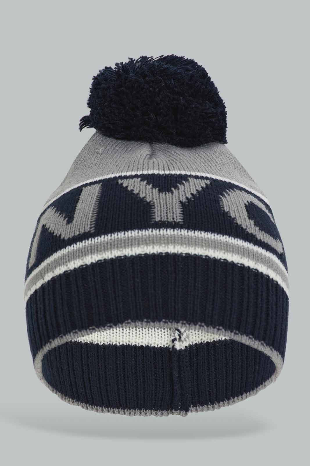 Redtag-Assorted-Black-And-Mustard-Set-Of-2-Knitted-Cap-BOY-Knitted-Accessories,-Category:Knitted-Accessories,-Colour:Assorted,-Dept:Boys,-Filter:Boys-Accessories,-New-In,-New-In-BOY-ACC,-Non-Sale,-Section:Boys-(0-to-14Yrs),-W22B-Boys-