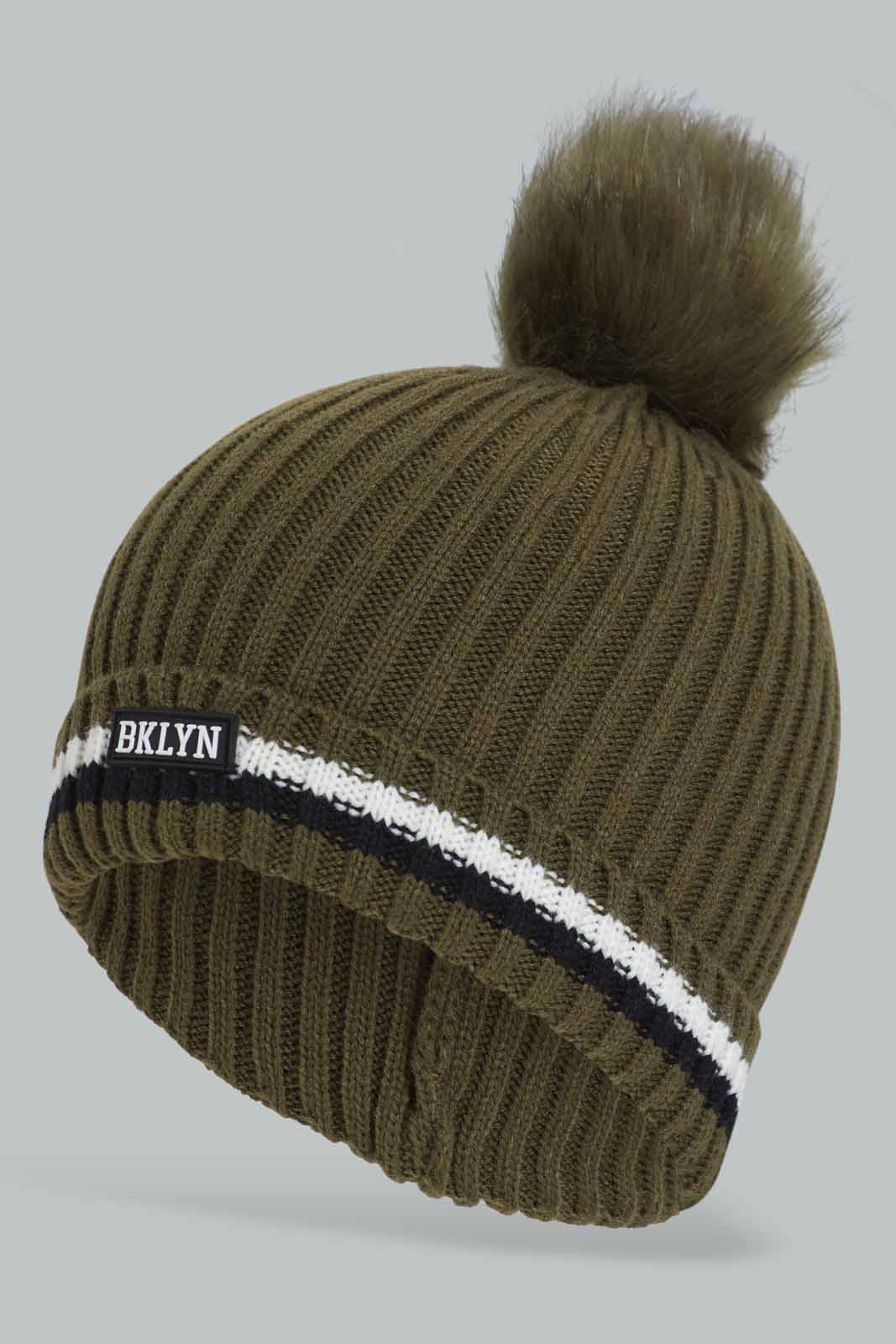 Redtag-Assorted-Black-And-Olive-Set-Of-2-Knitted-Cap-BOY-Knitted-Accessories,-Category:Knitted-Accessories,-Colour:Assorted,-Filter:Boys-Accessories,-New-In,-New-In-BOY-ACC,-Non-Sale,-Section:Boys-(0-to-14Yrs),-W22B-Boys-