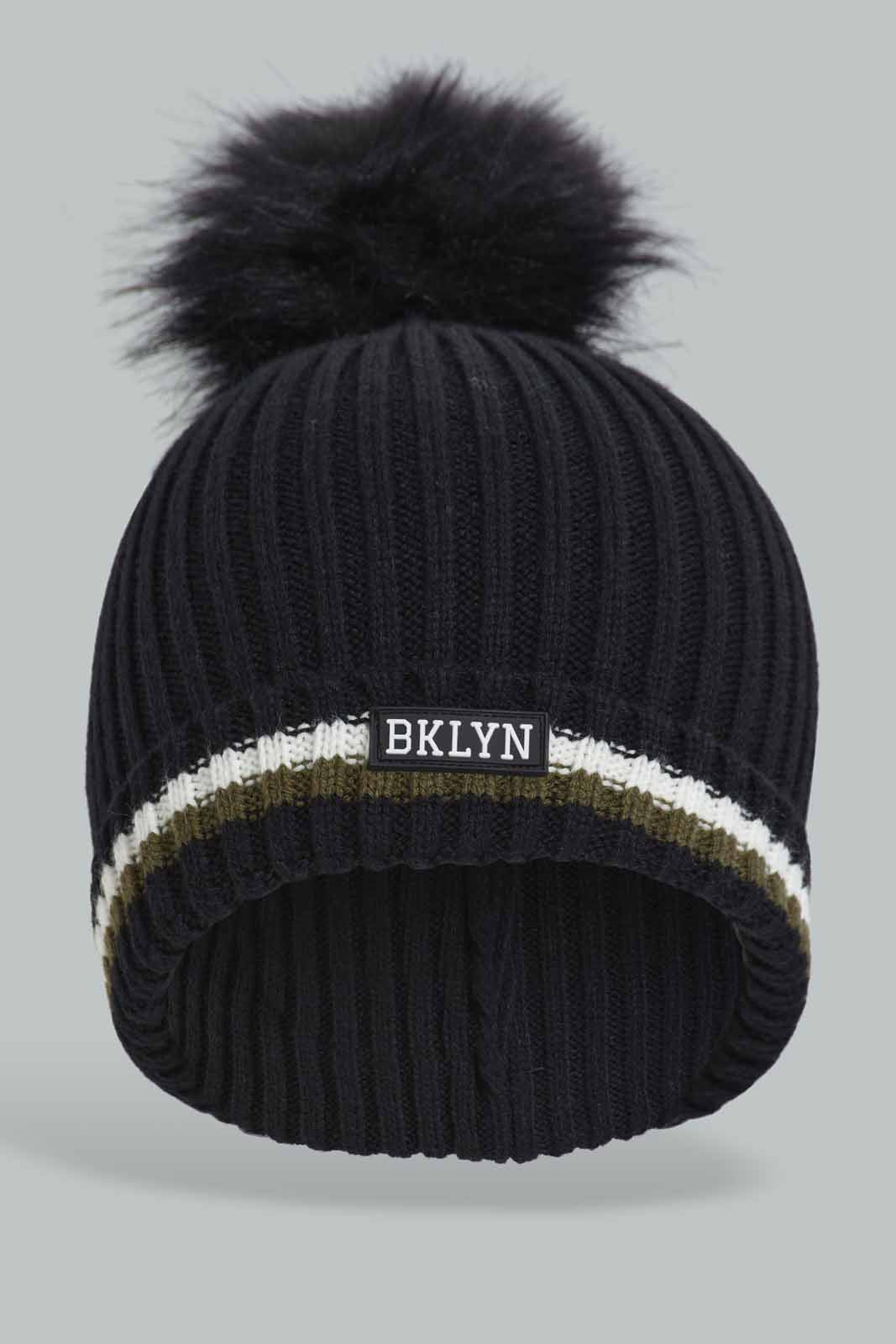 Redtag-Assorted-Black-And-Olive-Set-Of-2-Knitted-Cap-BOY-Knitted-Accessories,-Category:Knitted-Accessories,-Colour:Assorted,-Filter:Boys-Accessories,-New-In,-New-In-BOY-ACC,-Non-Sale,-Section:Boys-(0-to-14Yrs),-W22B-Boys-