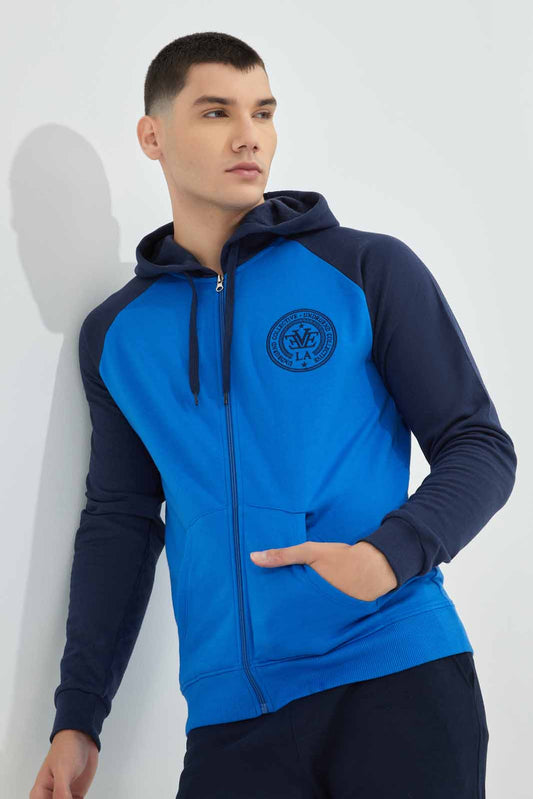 Redtag-Navy-/-Navy-Reglan-Sleeve-Zip-Thru-Hoddy-Category:Sweatshirts,-Colour:Navy,-Deals:New-In,-Filter:Men's-Clothing,-Men-Sweatshirts,-New-In-Men-APL,-Non-Sale,-Section:Men,-TBL,-W22B-Men's-