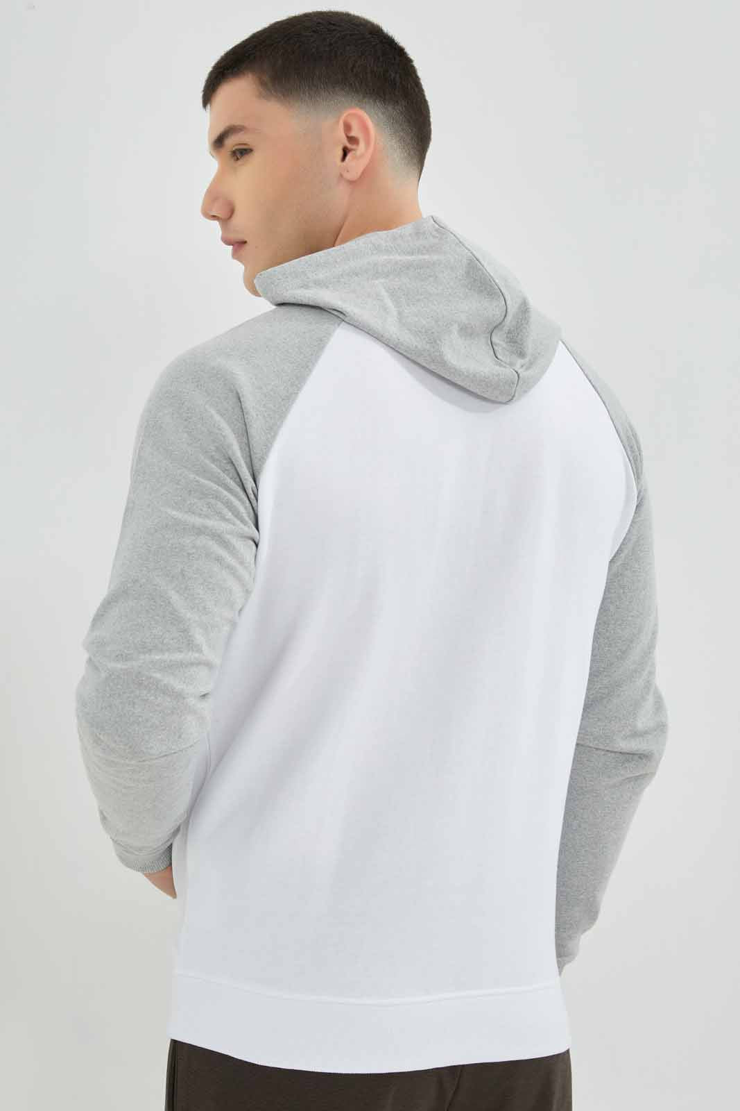 Redtag-Green-/-Ecru-Reglan-Sleeve-Zip-Thru-Hoody-Category:Sweatshirts,-Colour:Green,-Deals:New-In,-Filter:Men's-Clothing,-Men-Sweatshirts,-NDAY,-New-In-Men-APL,-Non-Sale,-Section:Men,-TBL,-W22B-Men's-