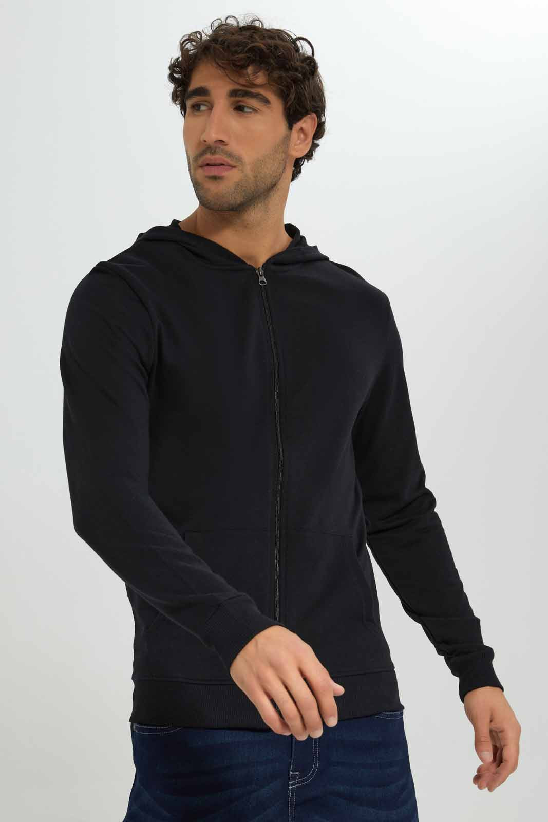 Redtag-Black-Zip-Thru-Hoody-Category:Sweatshirts,-Colour:Black,-Deals:New-In,-Filter:Men's-Clothing,-Men-Sweatshirts,-New-In-Men-APL,-Non-Sale,-Section:Men,-TBL,-W22A-Men's-