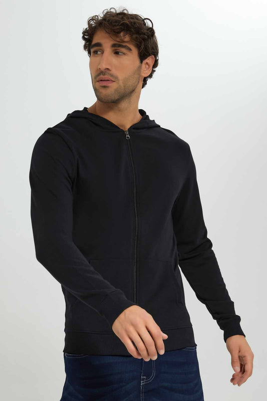 Redtag-Black-Zip-Thru-Hoody-Category:Sweatshirts,-Colour:Black,-Deals:New-In,-Filter:Men's-Clothing,-Men-Sweatshirts,-New-In-Men-APL,-Non-Sale,-Section:Men,-TBL,-W22A-Men's-