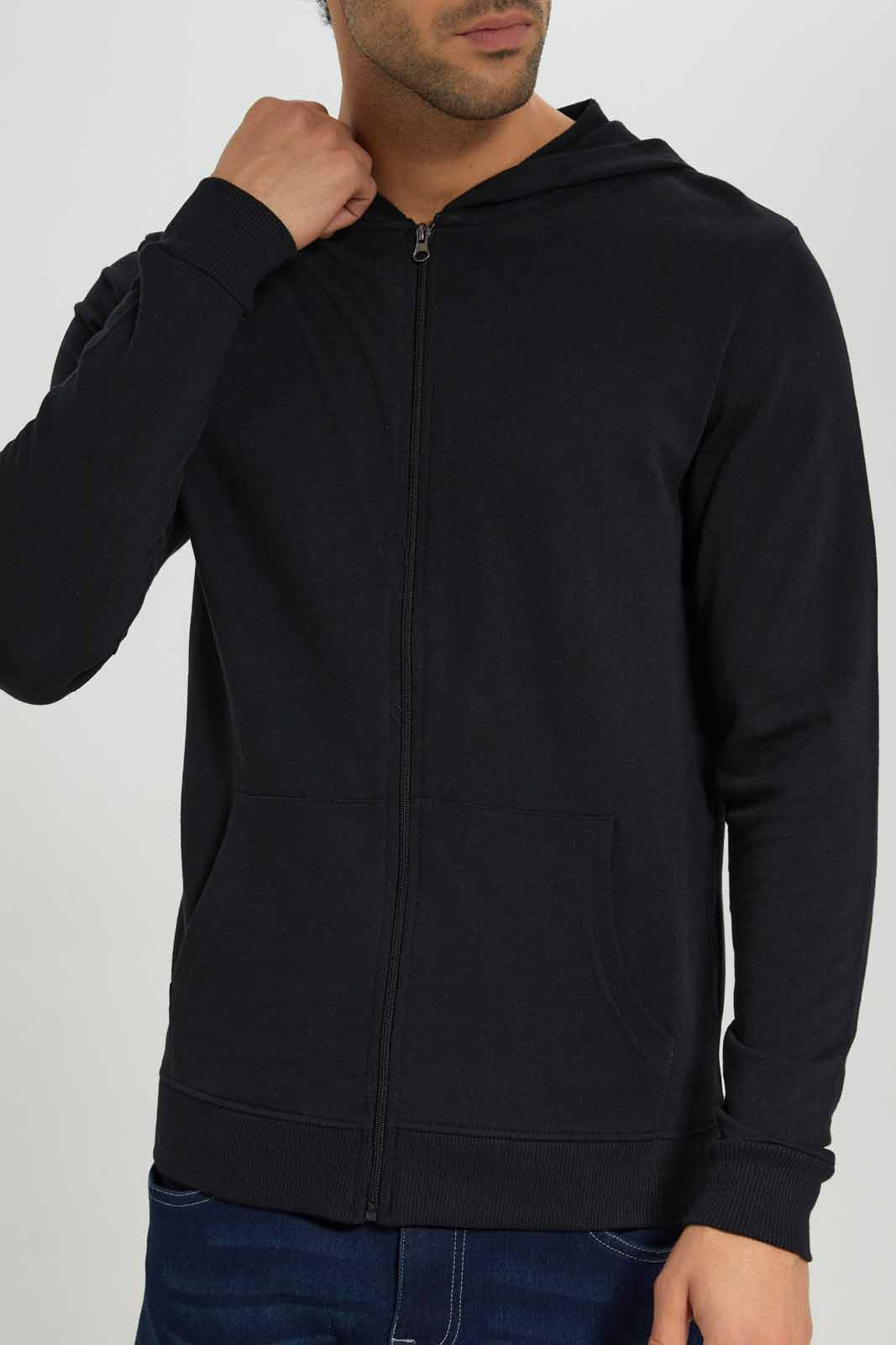 Redtag-Black-Zip-Thru-Hoody-Category:Sweatshirts,-Colour:Black,-Deals:New-In,-Filter:Men's-Clothing,-Men-Sweatshirts,-New-In-Men-APL,-Non-Sale,-Section:Men,-TBL,-W22A-Men's-