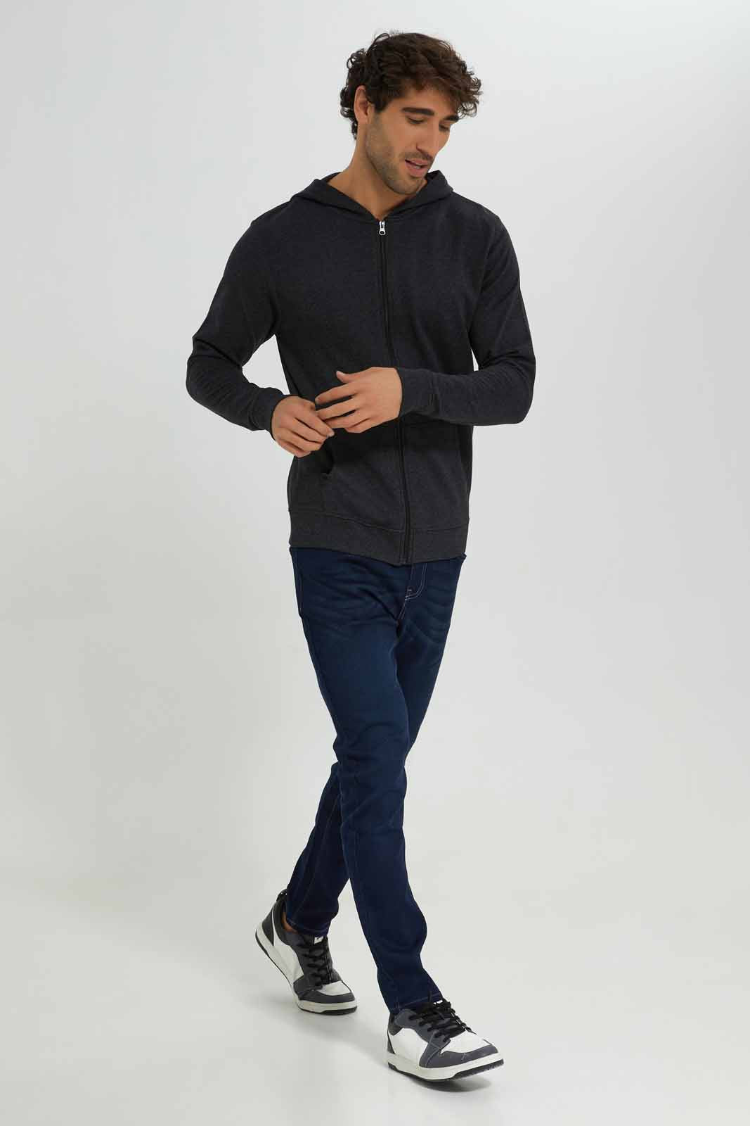 Redtag-Charcoal-Zip-Thru-Hoody-Category:Sweatshirts,-Colour:Charcoal,-Deals:New-In,-Filter:Men's-Clothing,-Men-Sweatshirts,-New-In-Men-APL,-Non-Sale,-Section:Men,-TBL,-W22A-Men's-