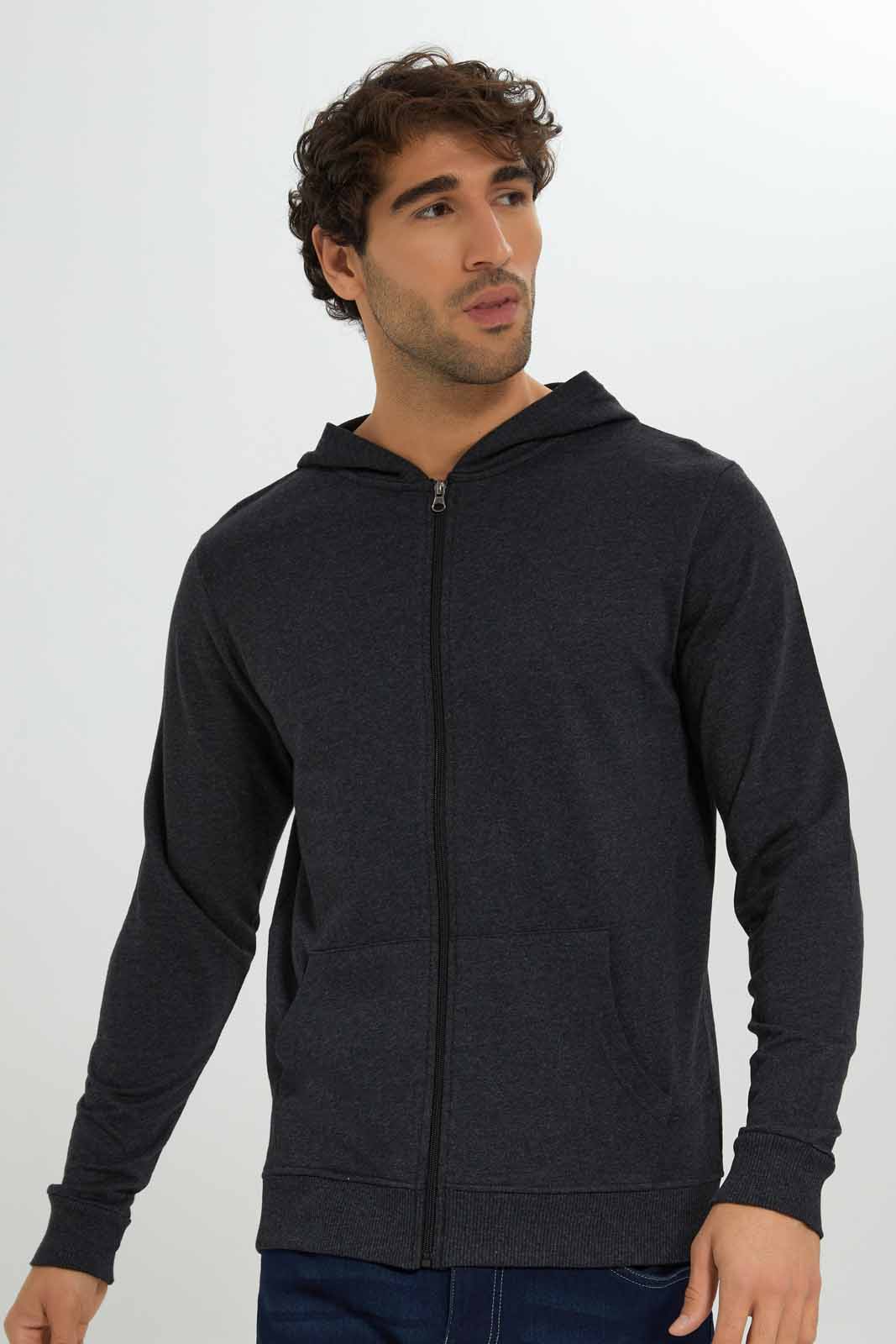 Redtag-Charcoal-Zip-Thru-Hoody-Category:Sweatshirts,-Colour:Charcoal,-Deals:New-In,-Filter:Men's-Clothing,-Men-Sweatshirts,-New-In-Men-APL,-Non-Sale,-Section:Men,-TBL,-W22A-Men's-