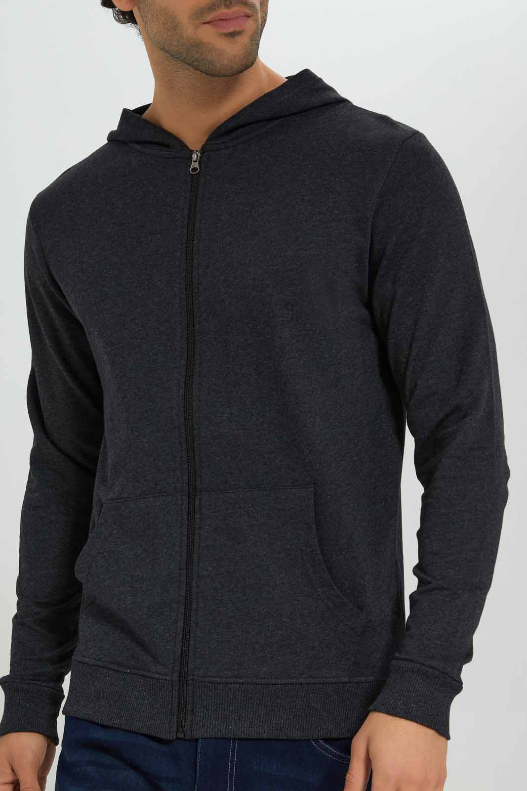 Redtag-Charcoal-Zip-Thru-Hoody-Category:Sweatshirts,-Colour:Charcoal,-Deals:New-In,-Filter:Men's-Clothing,-Men-Sweatshirts,-New-In-Men-APL,-Non-Sale,-Section:Men,-TBL,-W22A-Men's-