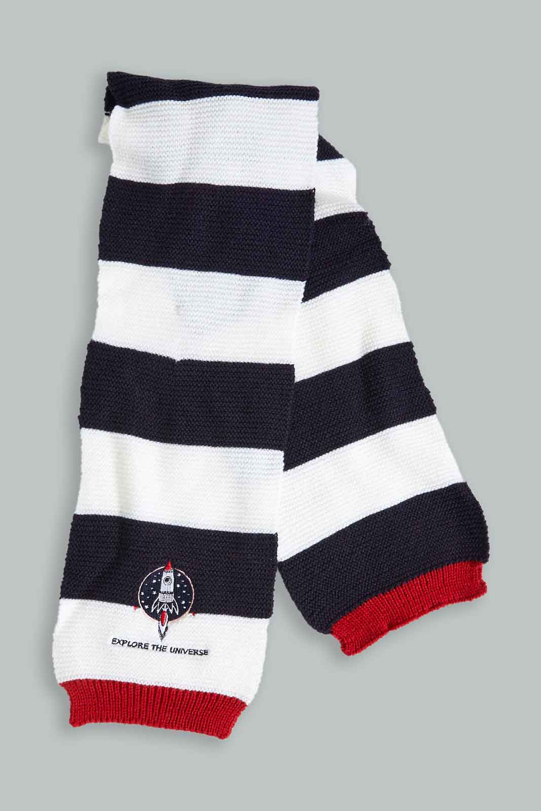 Redtag-Assorted-Navy-And-White-Stripe-Knitted-Cap-Set-Of-3-With-Scarf-0,-Category:0,-Colour:Assorted,-Filter:Boys-Accessories,-New-In,-New-In-BOY-ACC,-Non-Sale,-Section:Boys-(0-to-14Yrs),-W22A-Boys-