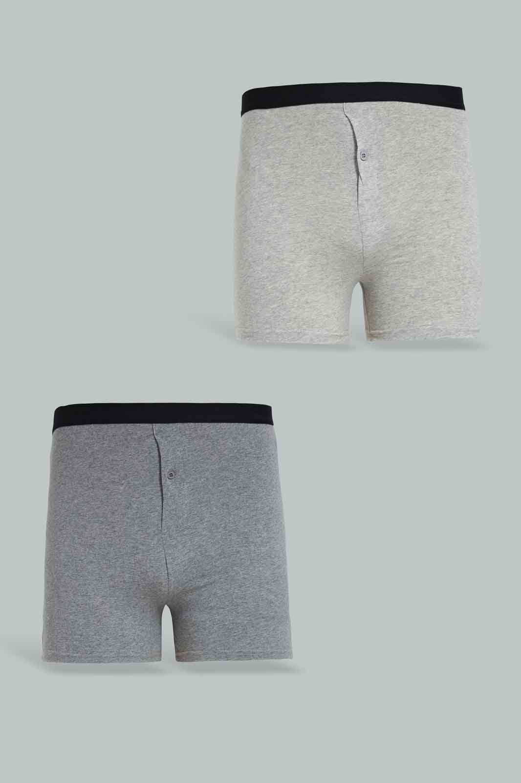 Redtag-Grey-Loose-Fit-Boxer-2-Pack-365,-Category:Briefs,-Colour:Grey,-Deals:New-In,-Filter:Men's-Clothing,-Men-Briefs,-New-In-Men-APL,-Non-Sale,-Section:Men-Men's-