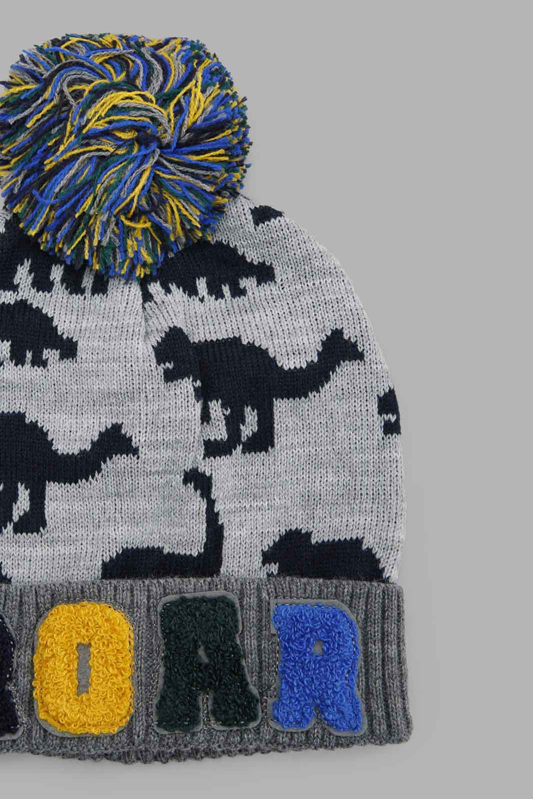 Redtag-Assorted-Multi-Color-Knitted-Cap-Set-Of-2-With-Gloves-BOY-Knitted-Accessories,-Category:Knitted-Accessories,-Colour:Assorted,-Filter:Boys-Accessories,-New-In,-New-In-BOY-ACC,-Non-Sale,-Section:Boys-(0-to-14Yrs),-W22B-Boys-