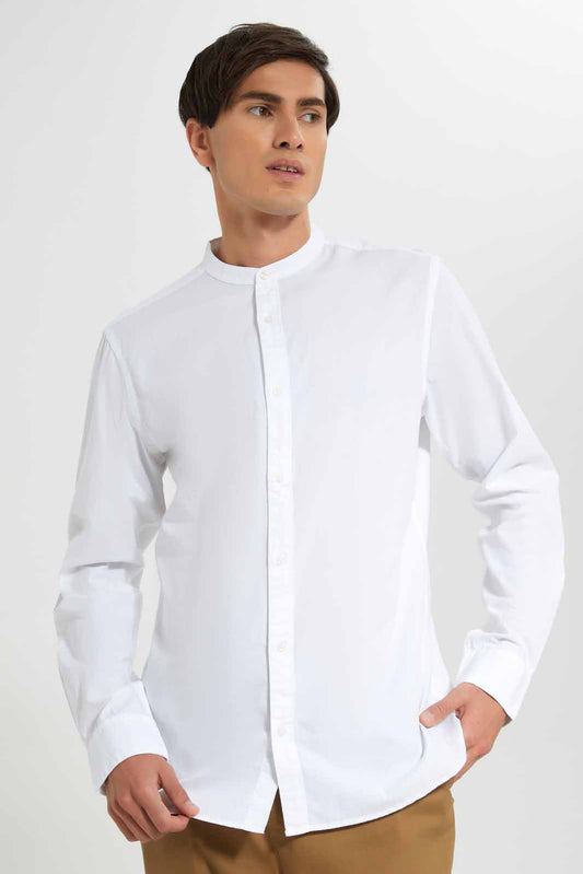 Redtag-White-Mandrain-Collar-Shirt-Category:Shirts,-Colour:White,-Deals:New-In,-Filter:Men's-Clothing,-Men-Shirts,-New-In-Men-APL,-Non-Sale,-Section:Men,-TBL,-W22A-Men's-