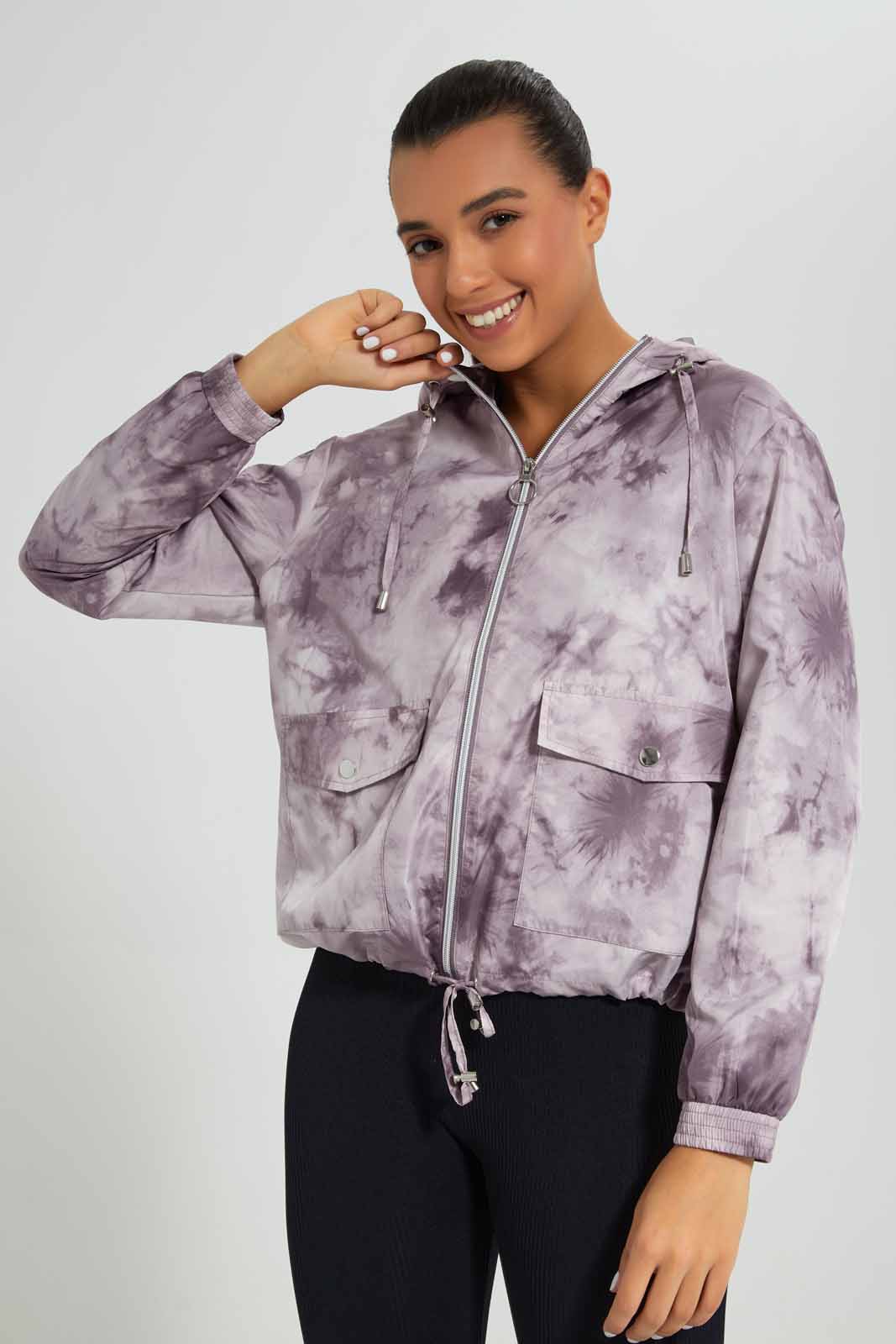 Redtag-Assorted-Tie-Dye-Zip-Front-Hoodie-Casual-Jacket-Category:Jackets,-Colour:Assorted,-Deals:New-In,-Filter:Women's-Clothing,-New-In-Women-APL,-Non-Sale,-Section:Women,-W22A,-Women-Jackets-Women's-