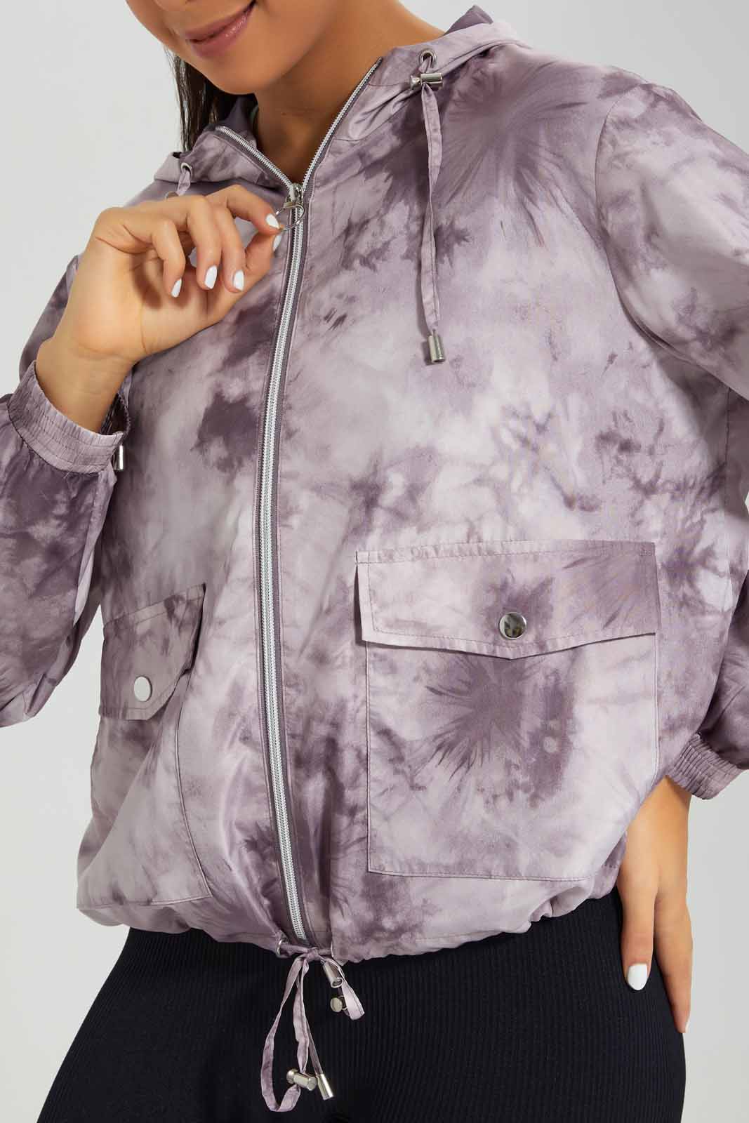 Redtag-Assorted-Tie-Dye-Zip-Front-Hoodie-Casual-Jacket-Category:Jackets,-Colour:Assorted,-Deals:New-In,-Filter:Women's-Clothing,-New-In-Women-APL,-Non-Sale,-Section:Women,-W22A,-Women-Jackets-Women's-