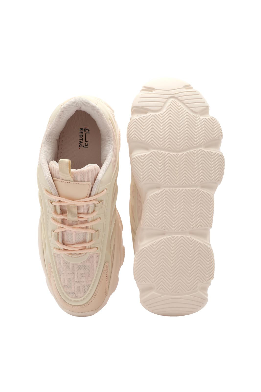 Redtag-Pink-Textured-Lace-Up-Sneaker-Category:Trainers,-Colour:Pink,-Deals:New-In,-Dept:Ladieswear,-Filter:Women's-Footwear,-New-In-Women-FOO,-Non-Sale,-Section:Women,-W22B,-Women-Trainers-Women's-