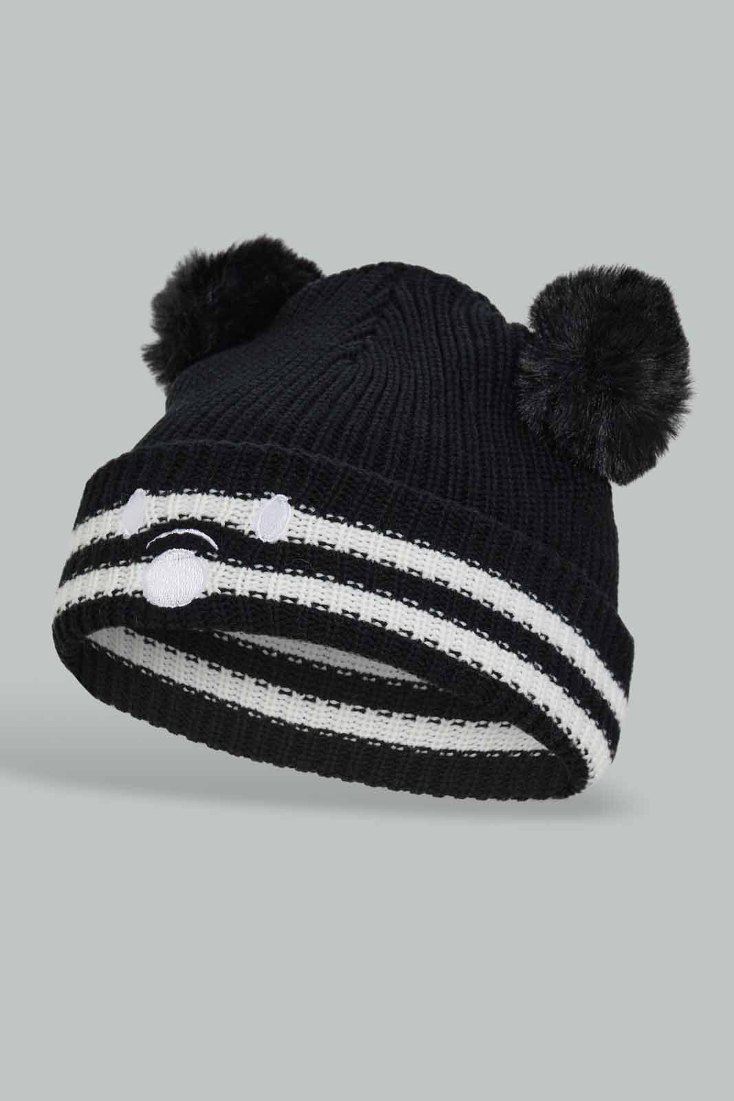 Redtag-Assorted-Grey-And-Black-Charcater-Knitted-Cap-Set-Of-2-BOY-Knitted-Accessories,-Category:Knitted-Accessories,-Colour:Assorted,-Filter:Boys-Accessories,-New-In,-New-In-BOY-ACC,-Non-Sale,-Section:Boys-(0-to-14Yrs),-W22B-Boys-