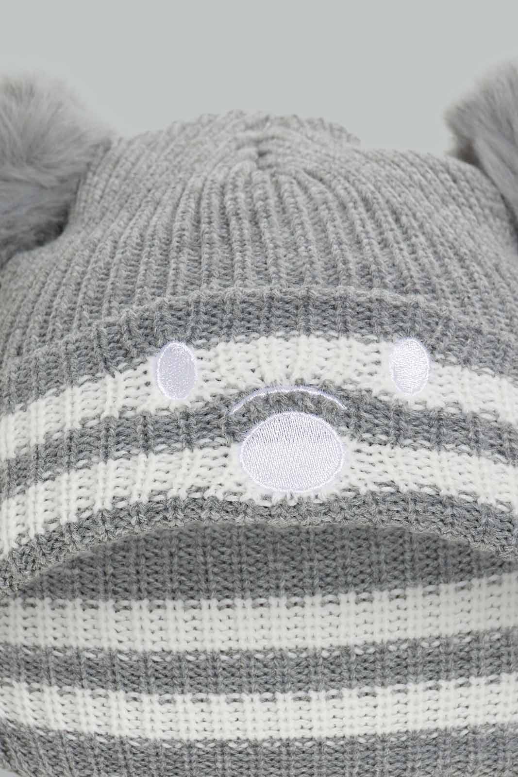 Redtag-Assorted-Grey-And-Black-Charcater-Knitted-Cap-Set-Of-2-BOY-Knitted-Accessories,-Category:Knitted-Accessories,-Colour:Assorted,-Filter:Boys-Accessories,-New-In,-New-In-BOY-ACC,-Non-Sale,-Section:Boys-(0-to-14Yrs),-W22B-Boys-