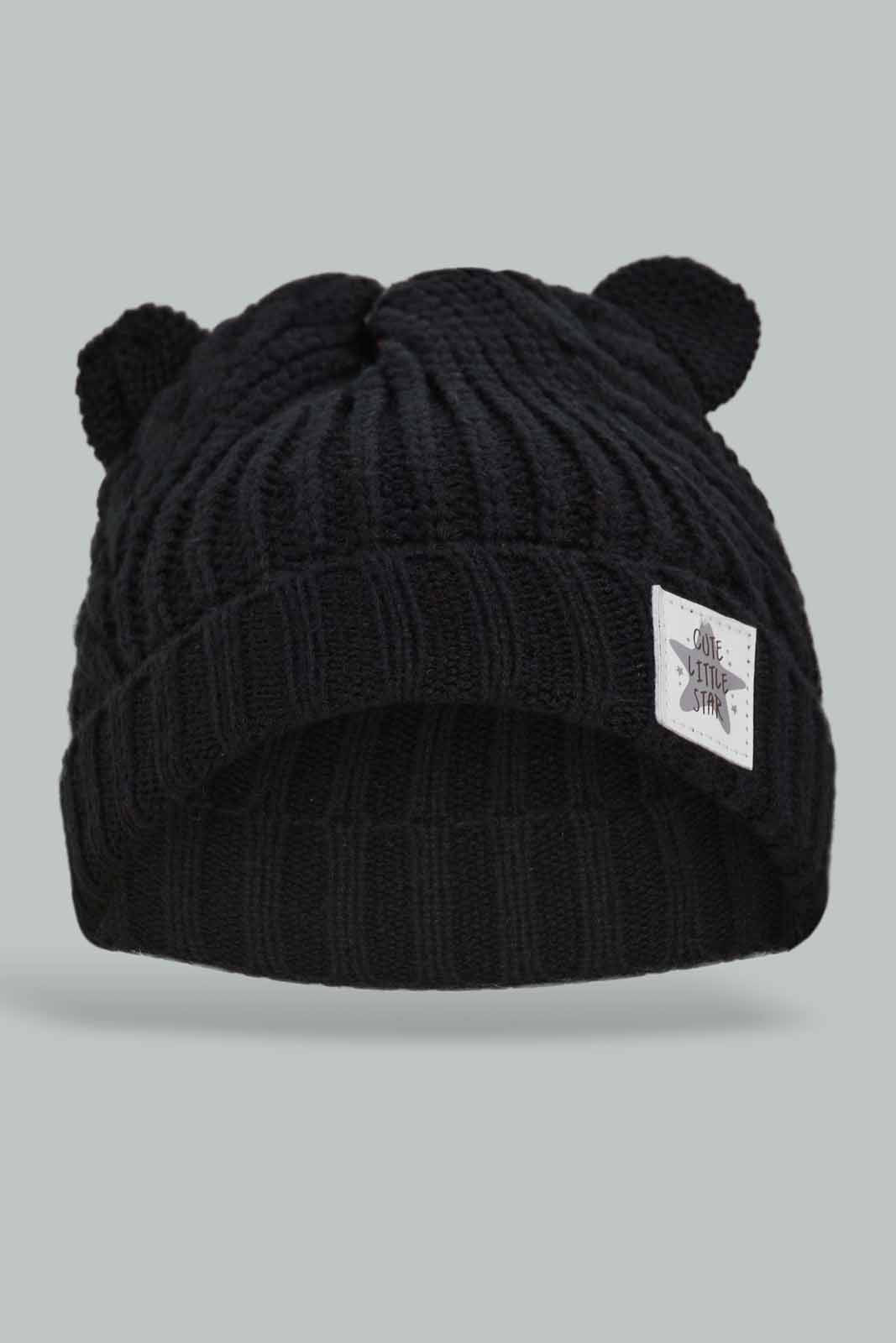 Redtag-Assorted-Black-And-Red-Cap-Set-Of-2-Knitted-Cap-BOY-Knitted-Accessories,-Category:Knitted-Accessories,-Colour:Assorted,-Filter:Boys-Accessories,-New-In,-New-In-BOY-ACC,-Non-Sale,-Section:Boys-(0-to-14Yrs),-W22A-Boys-