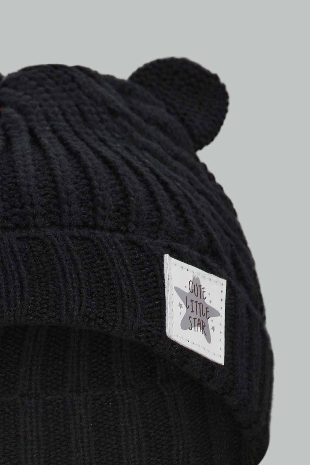 Redtag-Assorted-Black-And-Red-Cap-Set-Of-2-Knitted-Cap-BOY-Knitted-Accessories,-Category:Knitted-Accessories,-Colour:Assorted,-Filter:Boys-Accessories,-New-In,-New-In-BOY-ACC,-Non-Sale,-Section:Boys-(0-to-14Yrs),-W22A-Boys-