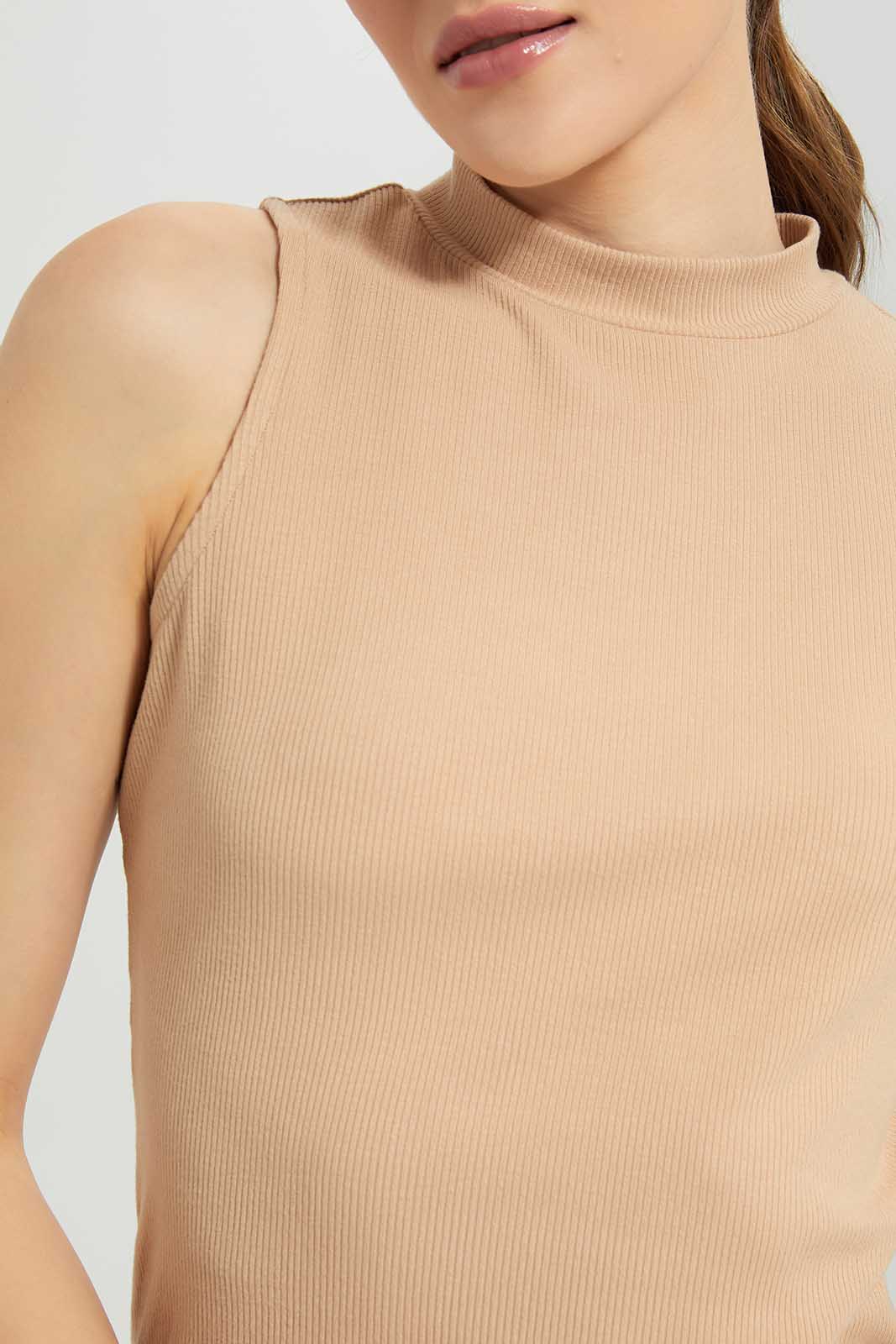 Redtag-Beige-High-Neck-Top-Category:Tops,-Colour:Beige,-Deals:New-In,-Filter:Women's-Clothing,-LDC,-LDC-Tops,-New-In-LDC-APL,-Non-Sale,-Section:Women,-TBL,-W22A-Women's-