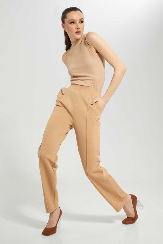 Redtag-Beige-High-Neck-Top-Category:Tops,-Colour:Beige,-Deals:New-In,-Filter:Women's-Clothing,-LDC,-LDC-Tops,-New-In-LDC-APL,-Non-Sale,-Section:Women,-TBL,-W22A-Women's-