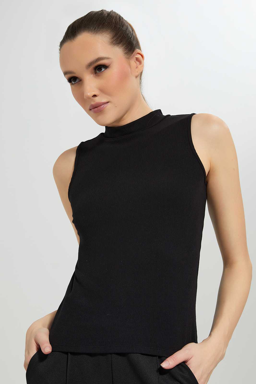 Redtag-Black-High-Neck-Top-Category:Tops,-Colour:Black,-Deals:New-In,-Filter:Women's-Clothing,-LDC,-LDC-Tops,-New-In-LDC-APL,-Non-Sale,-Section:Women,-TBL,-W22A-Women's-