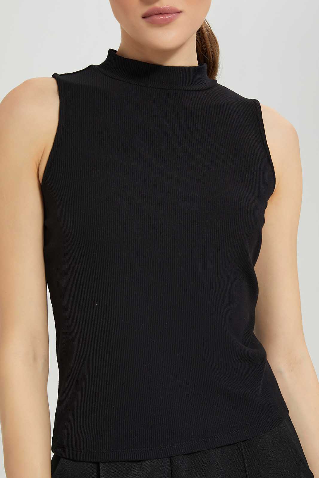 Redtag-Black-High-Neck-Top-Category:Tops,-Colour:Black,-Deals:New-In,-Filter:Women's-Clothing,-LDC,-LDC-Tops,-New-In-LDC-APL,-Non-Sale,-Section:Women,-TBL,-W22A-Women's-