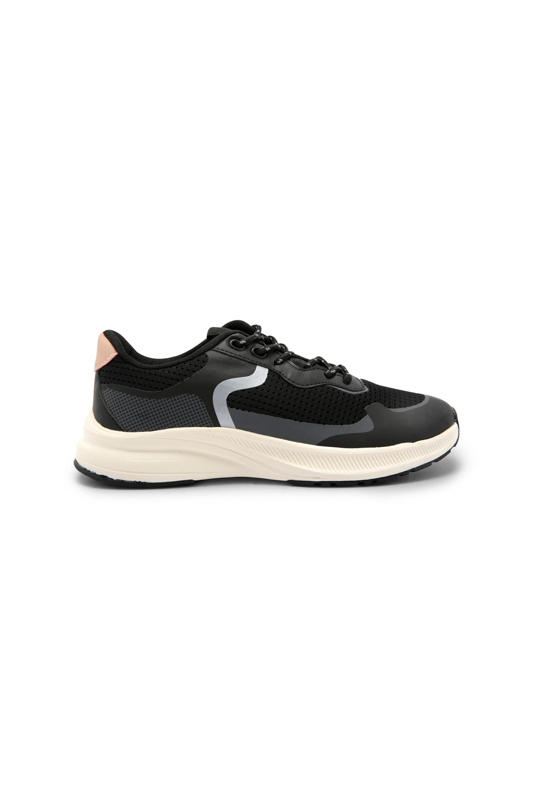 Redtag-Black-Mesh-Lace-Up-Sneaker-Category:Trainers,-Colour:Black,-Deals:New-In,-Dept:Ladieswear,-Filter:Women's-Footwear,-New-In-Women-FOO,-Non-Sale,-Section:Women,-W22B,-Women-Trainers-Women's-