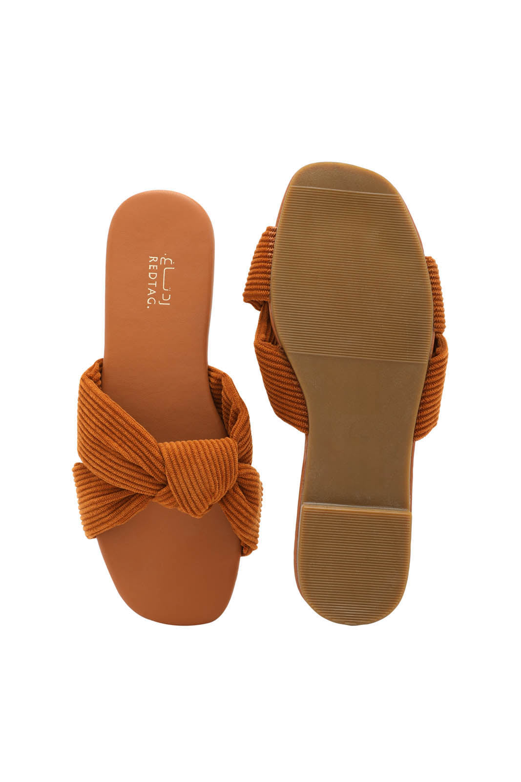 Redtag-Mustard-Knot-Mule-Category:Sandals,-Colour:Mustard,-Deals:New-In,-Dept:Ladieswear,-Filter:Women's-Footwear,-LEC-Sandals,-New-In-Women-FOO,-Non-Sale,-Section:Women,-W22B-Women's-
