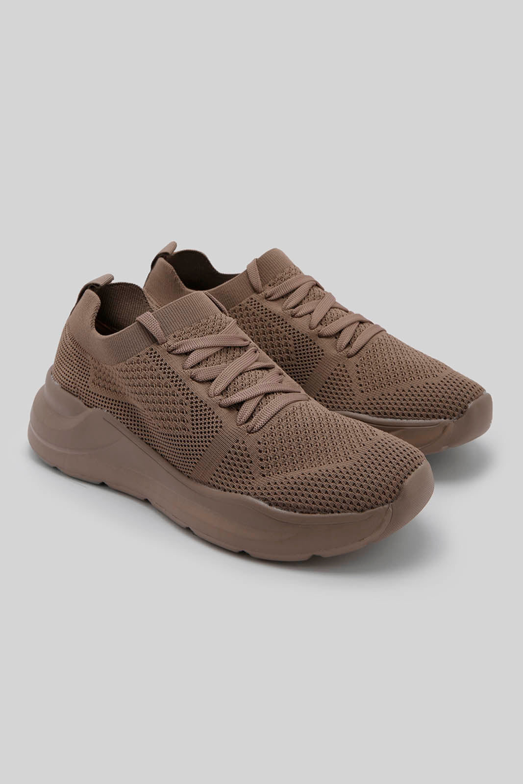 Redtag-Brown-Lace-Up-Sneaker-Category:Trainers,-Colour:Brown,-Deals:New-In,-Filter:Women's-Footwear,-New-In-Women-FOO,-Non-Sale,-Section:Women,-W22B,-Women-Trainers-Women's-