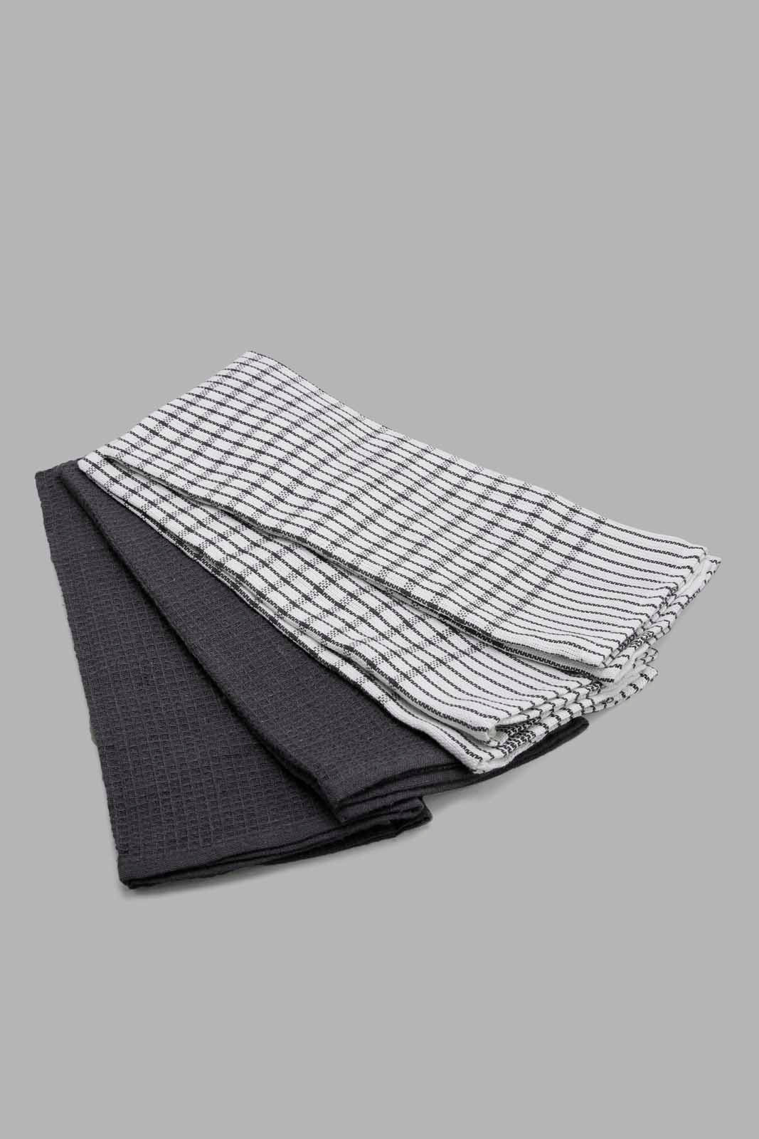 Redtag-Grey-Kitched-Towel-Set-(4-Piece)-Category:Towels,-Colour:Grey,-Deals:New-In,-Filter:Home-Dining,-HMW-DIN-Kitchen-Accessories,-New-In-HMW-DIN,-Non-Sale,-Section:Homewares,-W22A-Home-Dining-