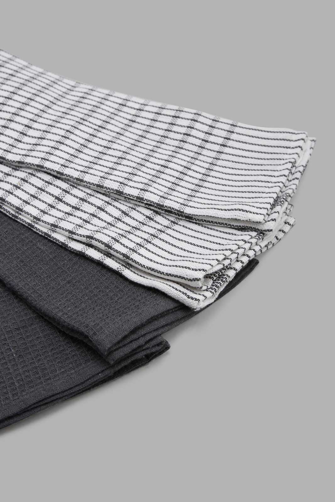 Redtag-Grey-Kitched-Towel-Set-(4-Piece)-Category:Towels,-Colour:Grey,-Deals:New-In,-Filter:Home-Dining,-HMW-DIN-Kitchen-Accessories,-New-In-HMW-DIN,-Non-Sale,-Section:Homewares,-W22A-Home-Dining-