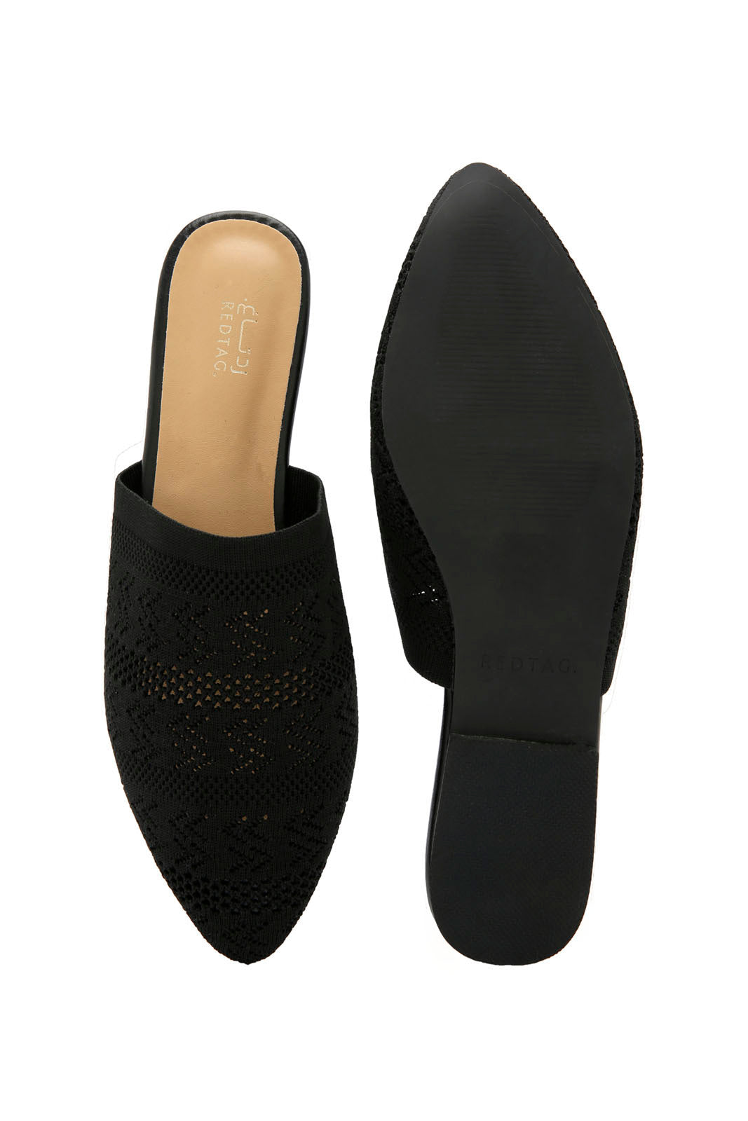 Redtag-Black-Knit-Mule-Category:Shoes,-Colour:Black,-Deals:New-In,-Dept:Ladieswear,-Filter:Women's-Footwear,-New-In-Women-FOO,-Non-Sale,-Section:Women,-W22B,-Women-Shoes-Women's-