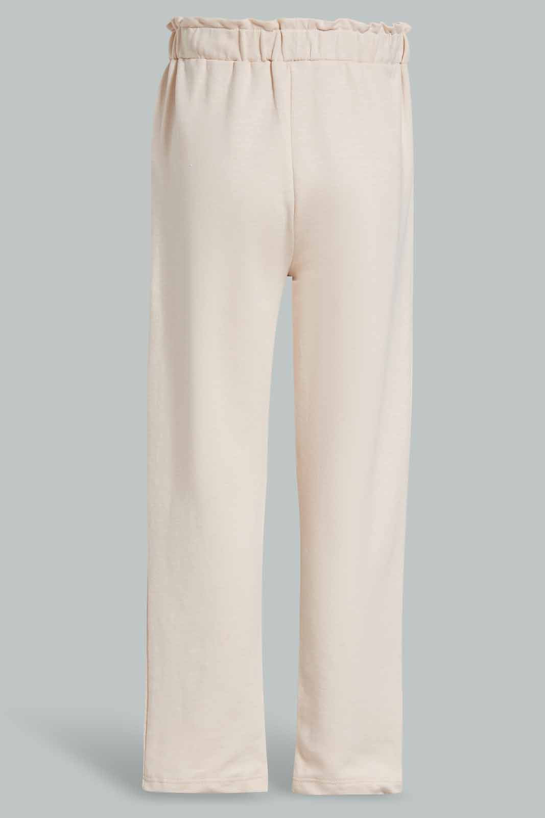 Redtag-Beige-knitted-Trouser-Category:Trousers,-Colour:Beige,-Deals:New-In,-Filter:Girls-(2-to-8-Yrs),-GIR-Trousers,-New-In-GIR-APL,-Non-Sale,-Section:Girls-(0-to-14Yrs),-W22O-Girls-